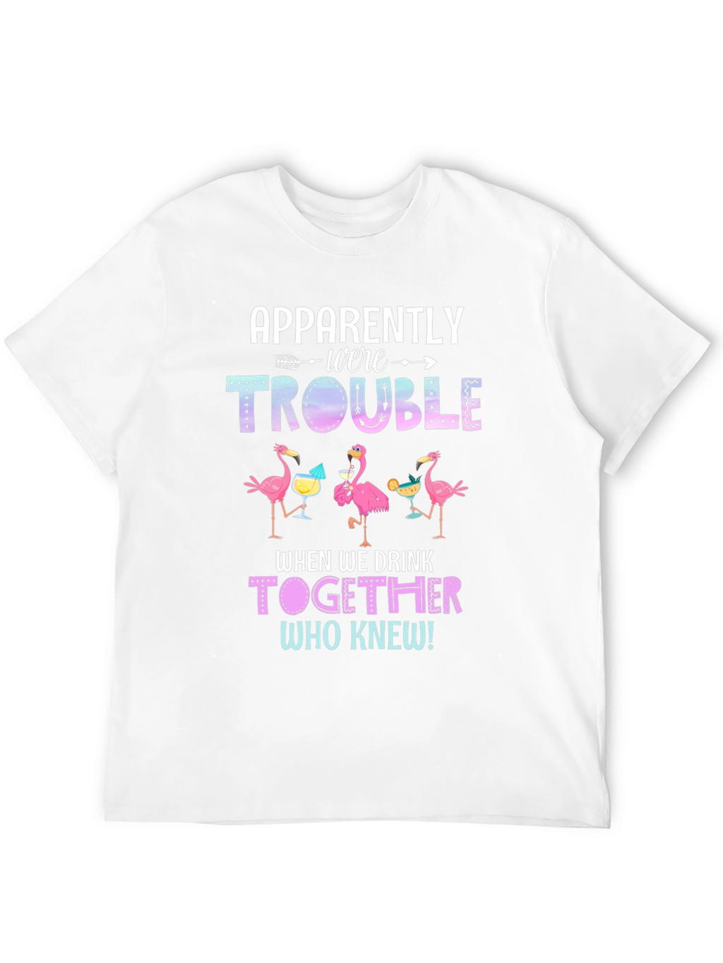 Flamingo Trouble When We Drink Together T-Shirt