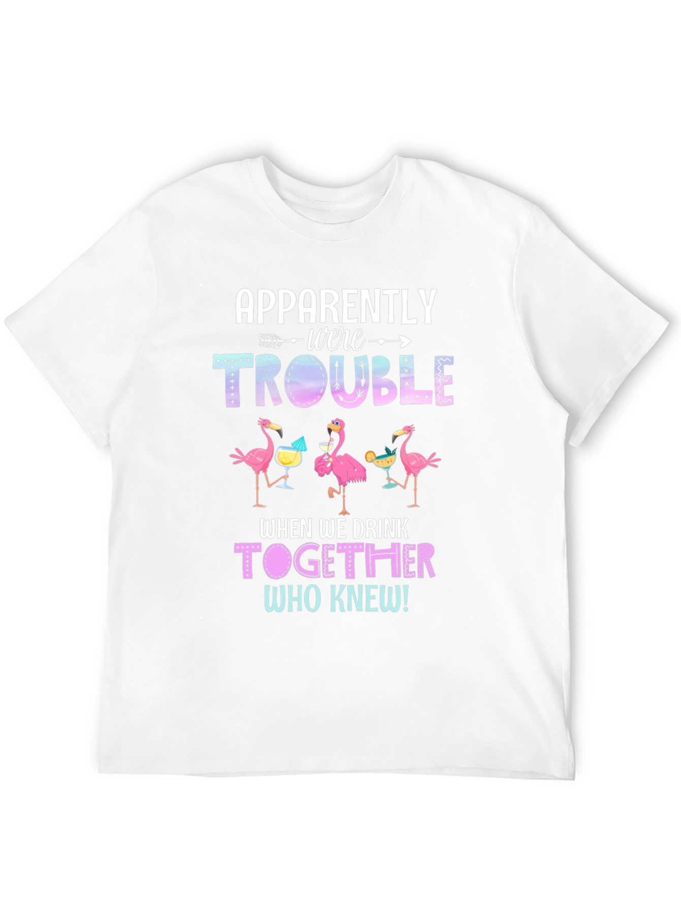Flamingo Trouble When We Drink Together T-Shirt