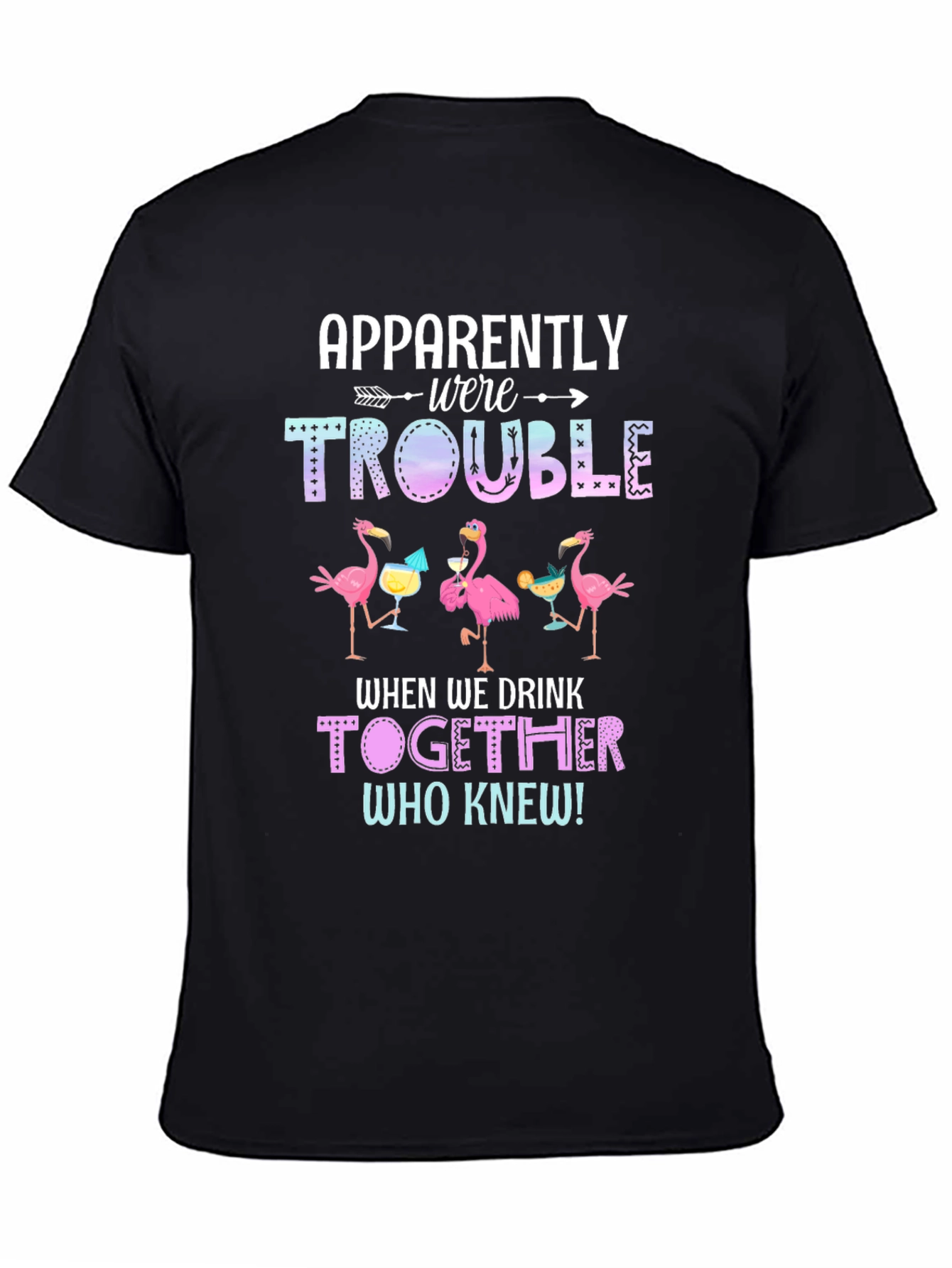 Flamingo Trouble When We Drink Together T-Shirt