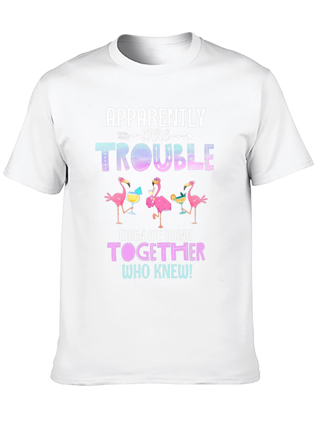 Flamingo Trouble When We Drink Together T-Shirt