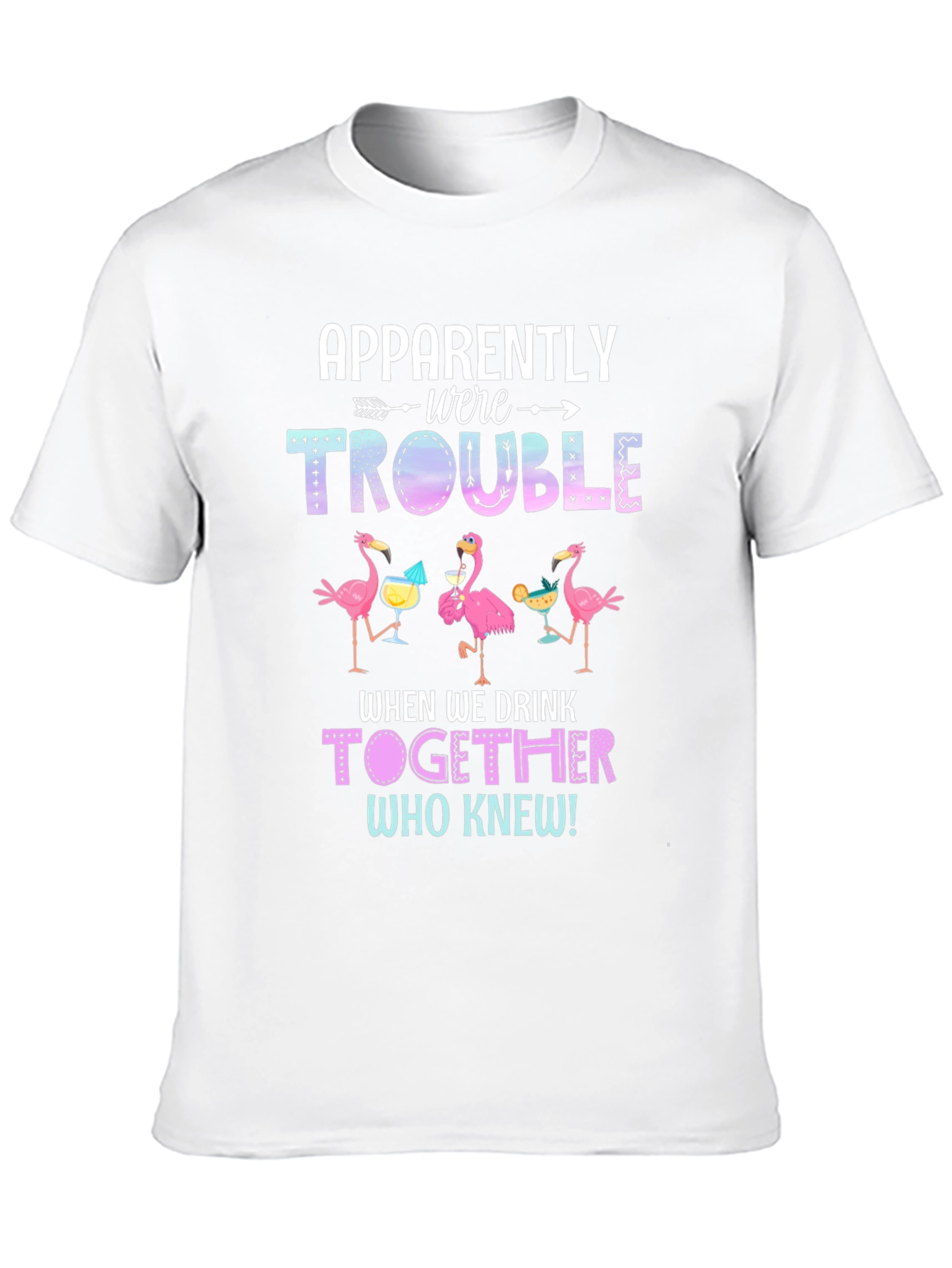 Flamingo Trouble When We Drink Together T-Shirt