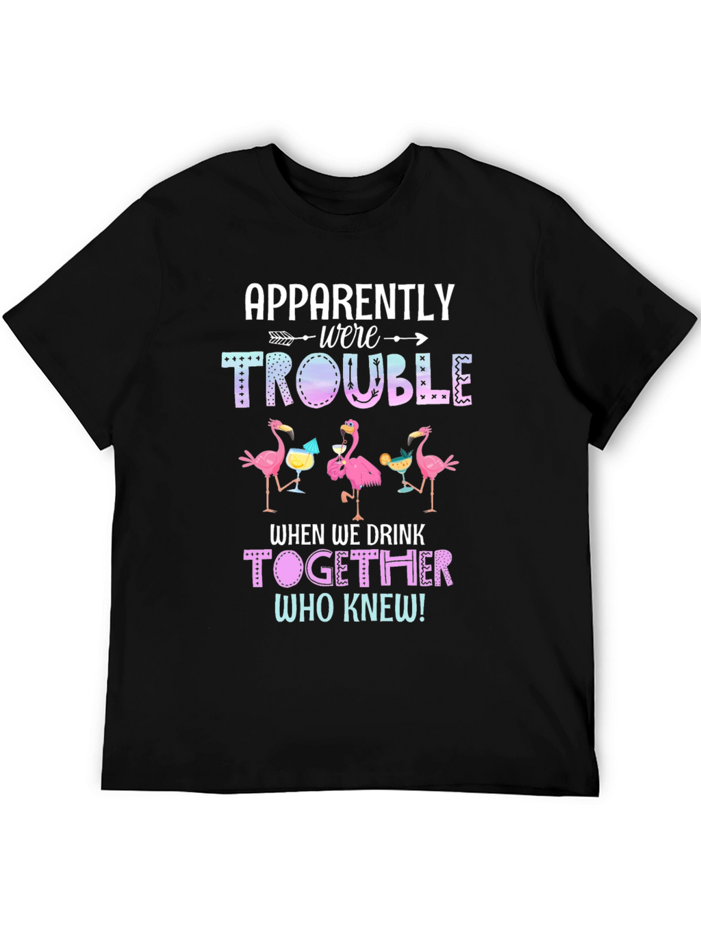 Flamingo Trouble When We Drink Together T-Shirt