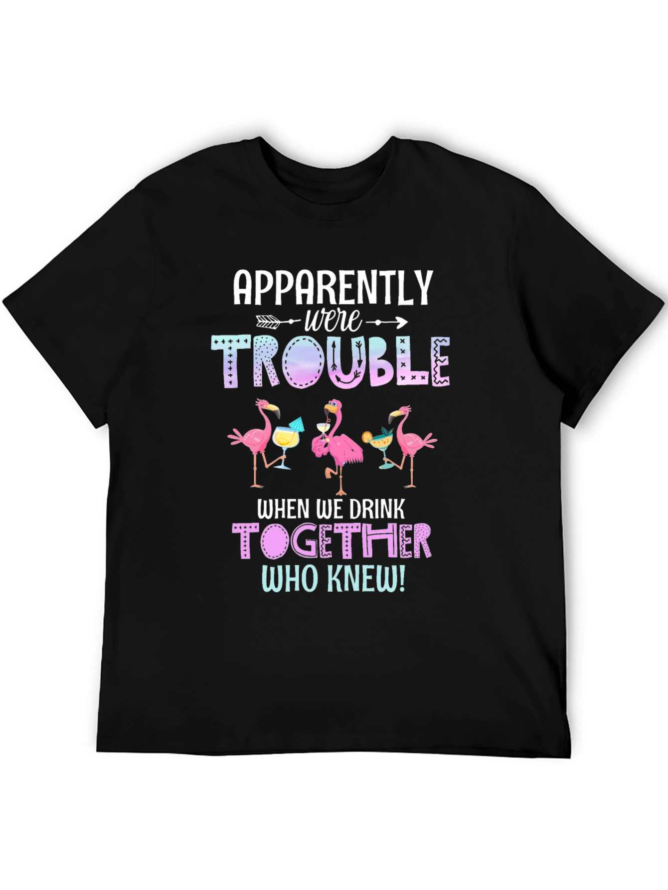Flamingo Trouble When We Drink Together T-Shirt