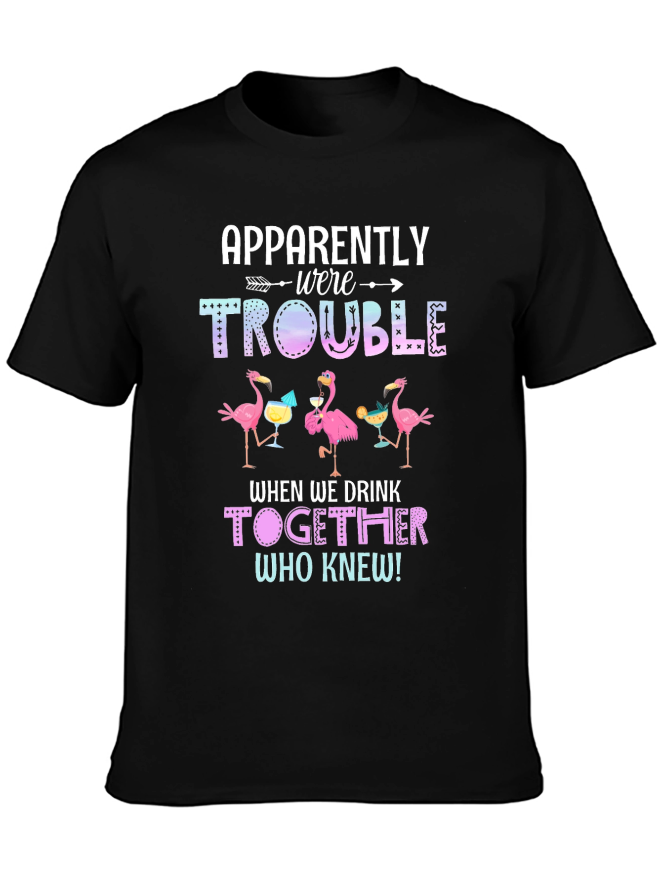 Flamingo Trouble When We Drink Together T-Shirt