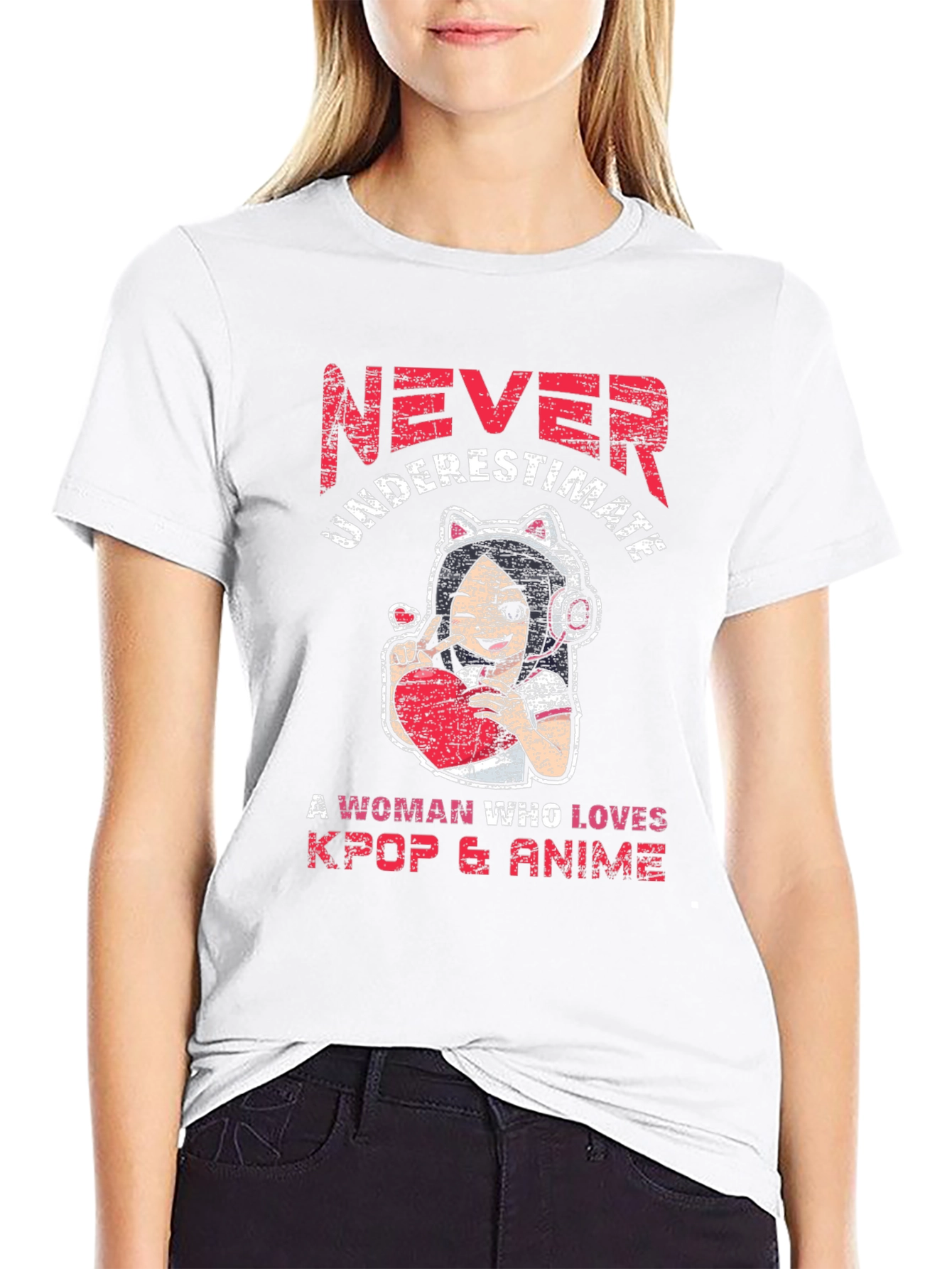Never Underestimate Kpop & Anime T-Shirt