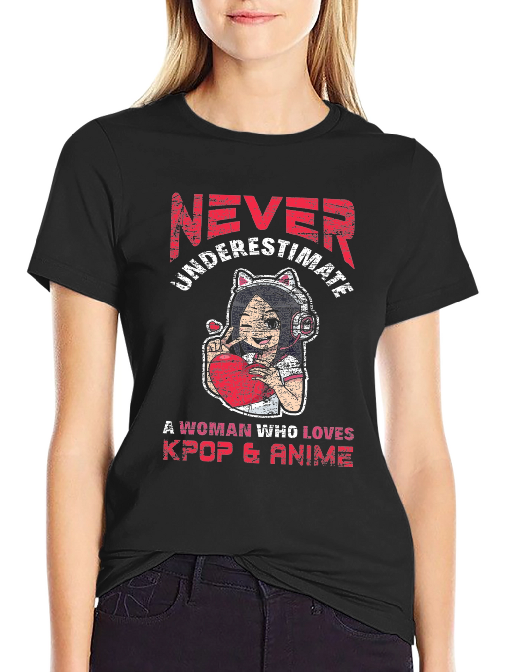 Never Underestimate Kpop & Anime T-Shirt