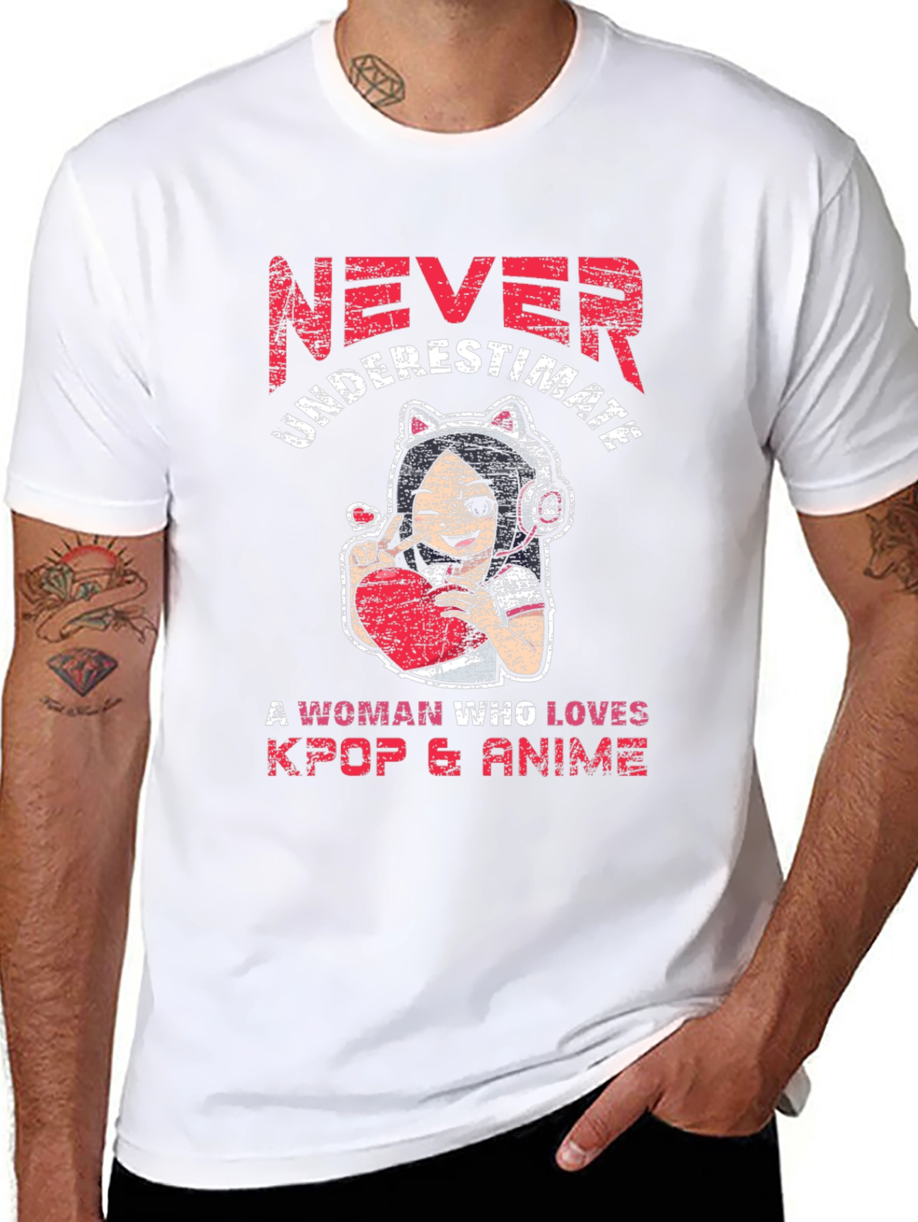 Never Underestimate Kpop & Anime T-Shirt