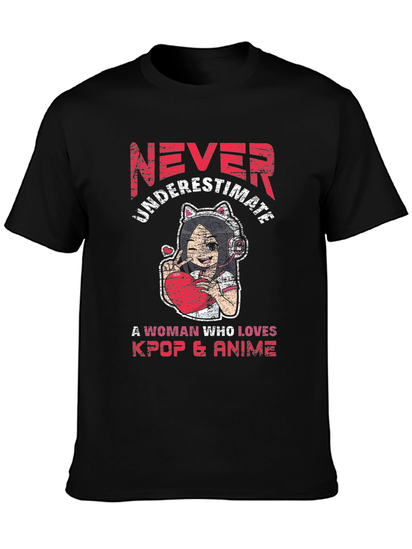Never Underestimate Kpop & Anime T-Shirt