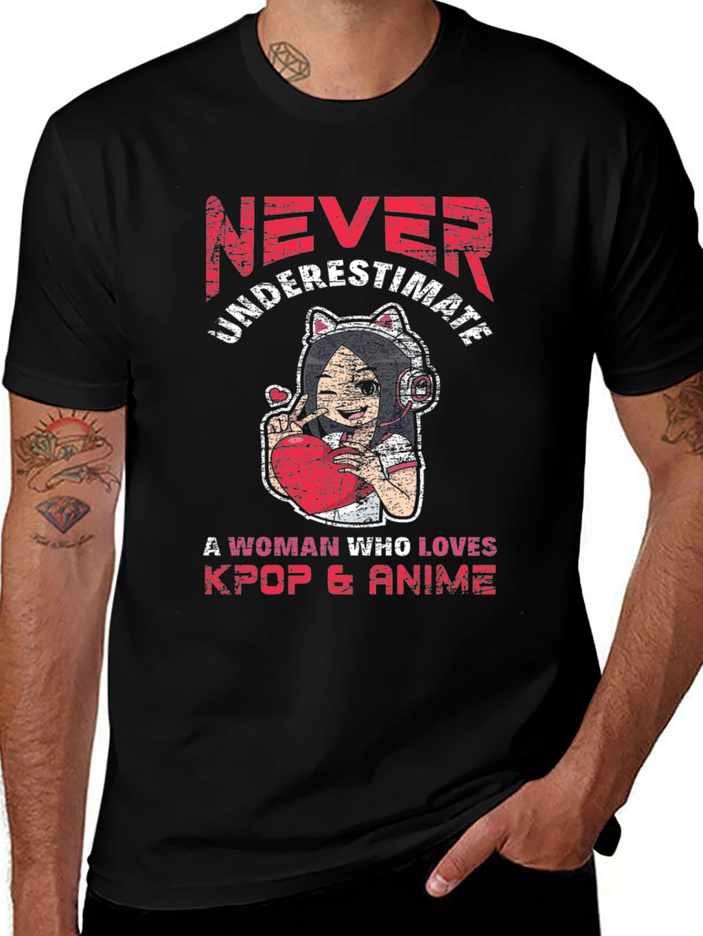 Never Underestimate Kpop & Anime T-Shirt