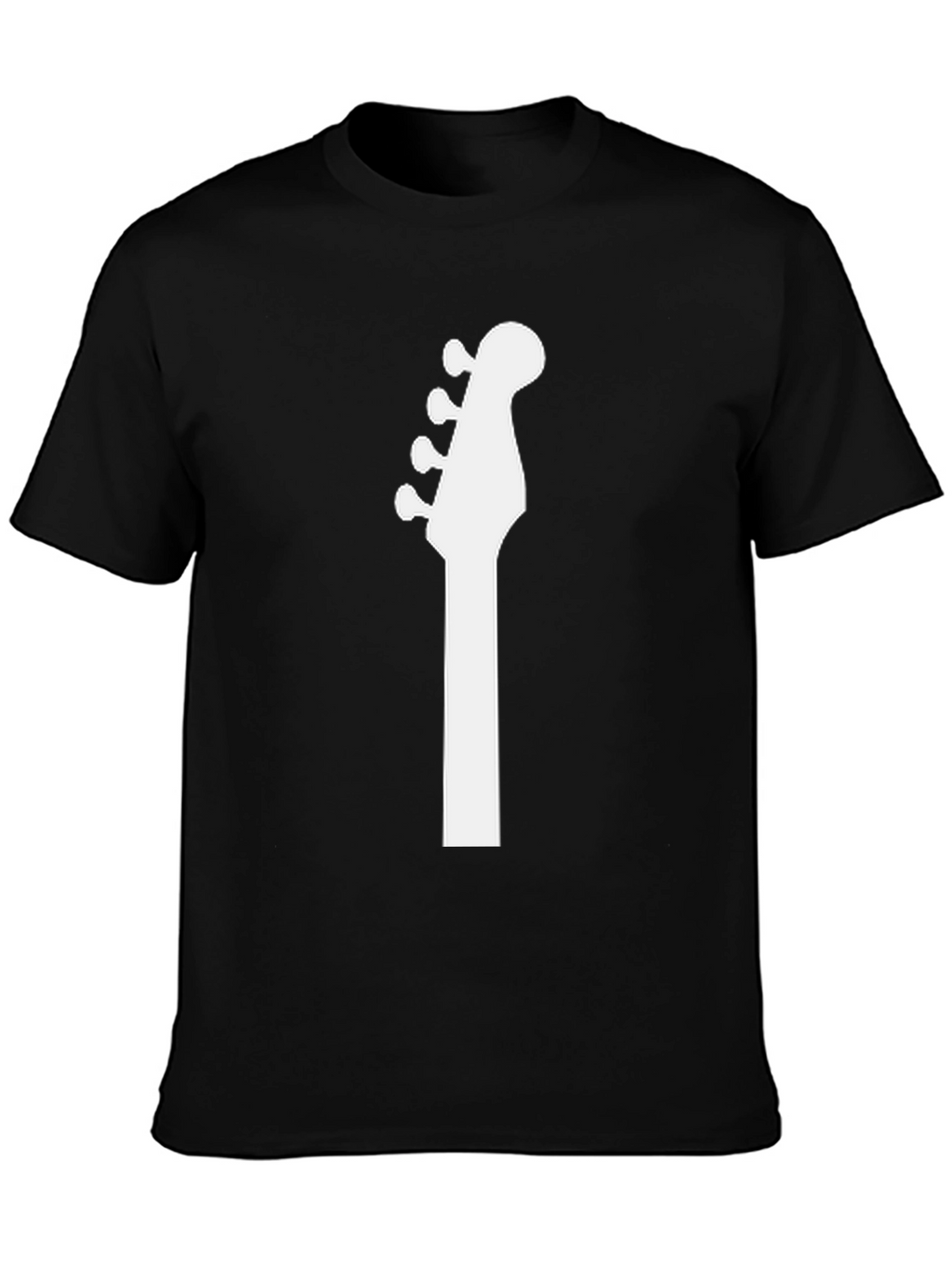 Bass Guitar Headstock Graphic Tee - Black