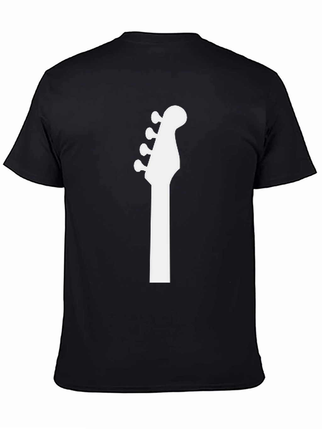 Bass Guitar Headstock Graphic Tee - Black