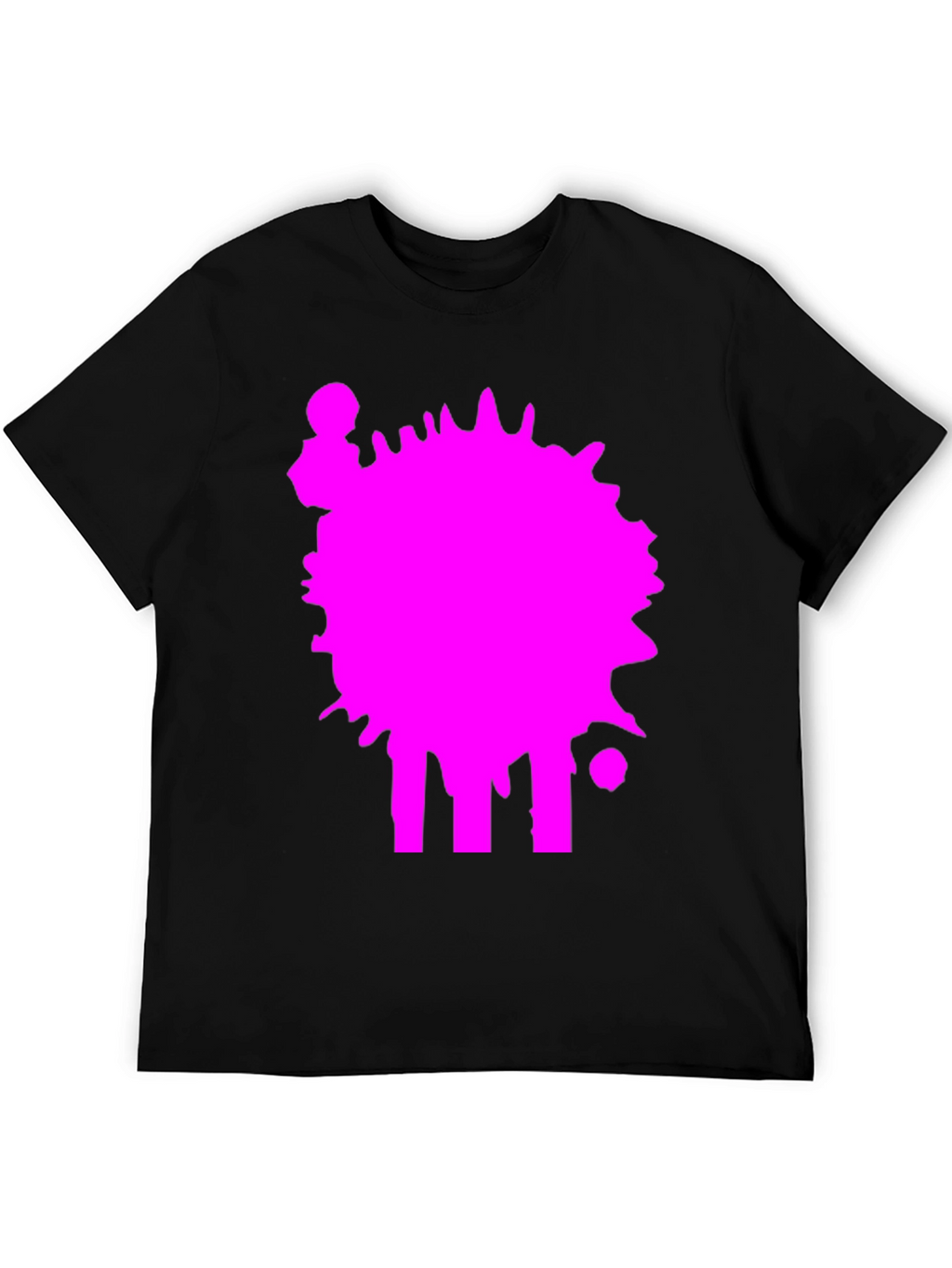 Abstract Splatter Graphic Tee - Casual Black T-Shirt