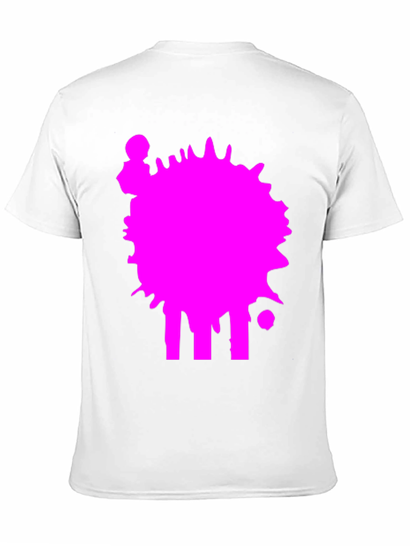 Abstract Splatter Graphic Tee - Casual Black T-Shirt