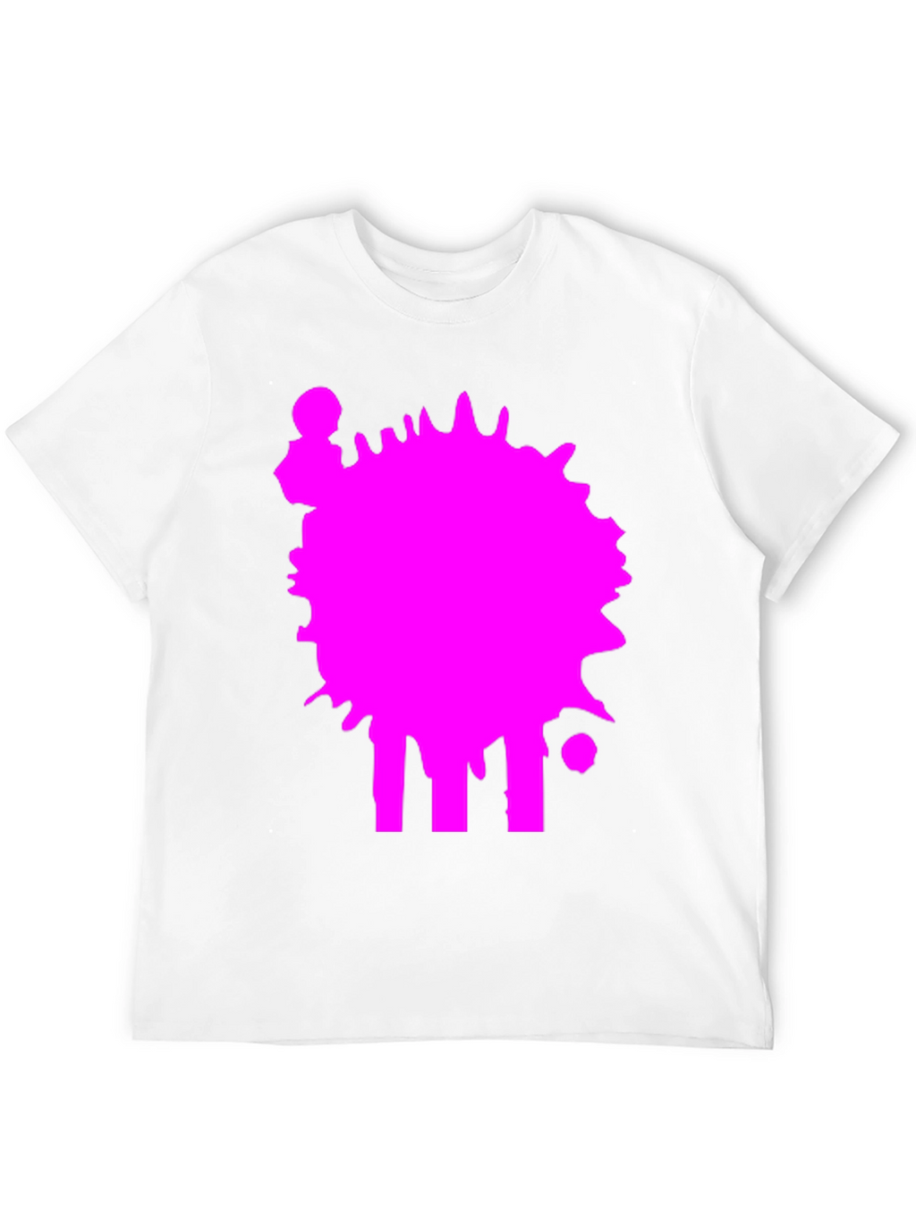 Abstract Splatter Graphic Tee - Casual Black T-Shirt