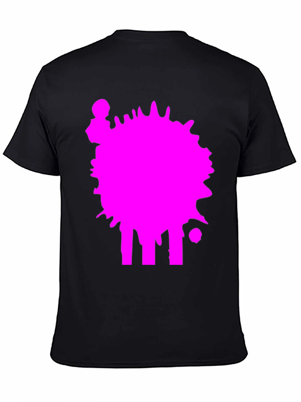Abstract Splatter Graphic Tee - Casual Black T-Shirt