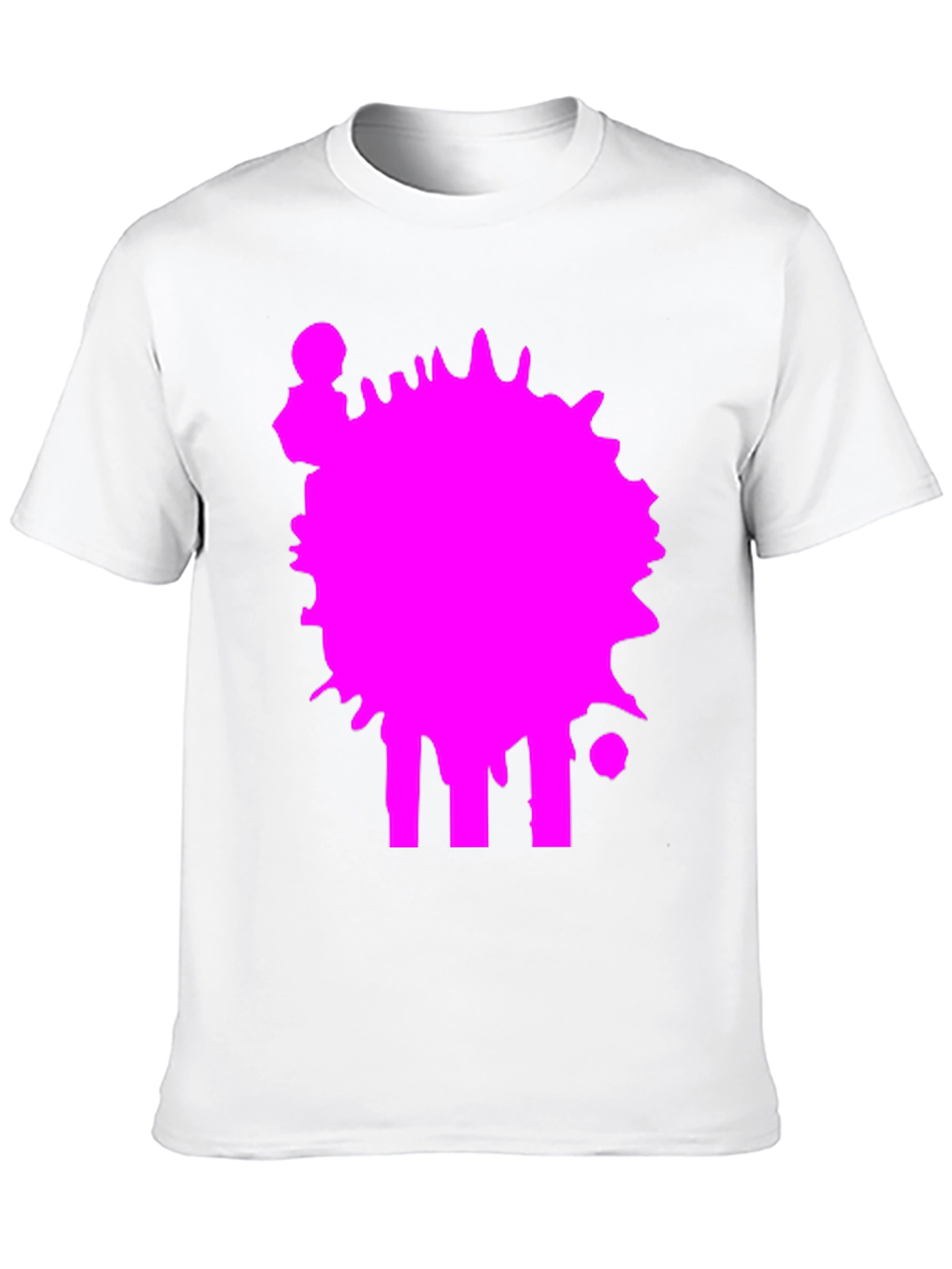 Abstract Splatter Graphic Tee - Casual Black T-Shirt