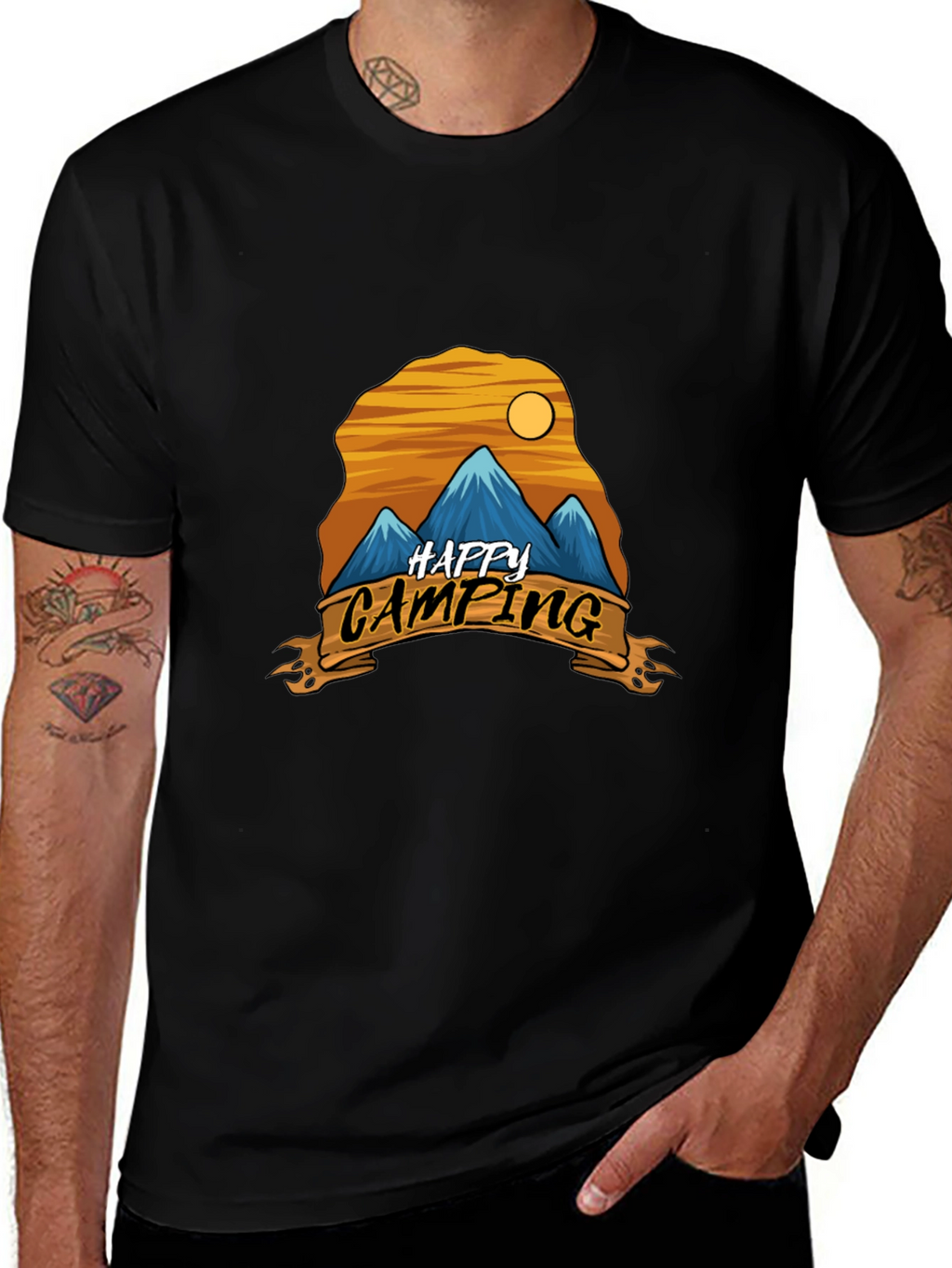 Happy Camping Graphic Tee - Adventure Shirt