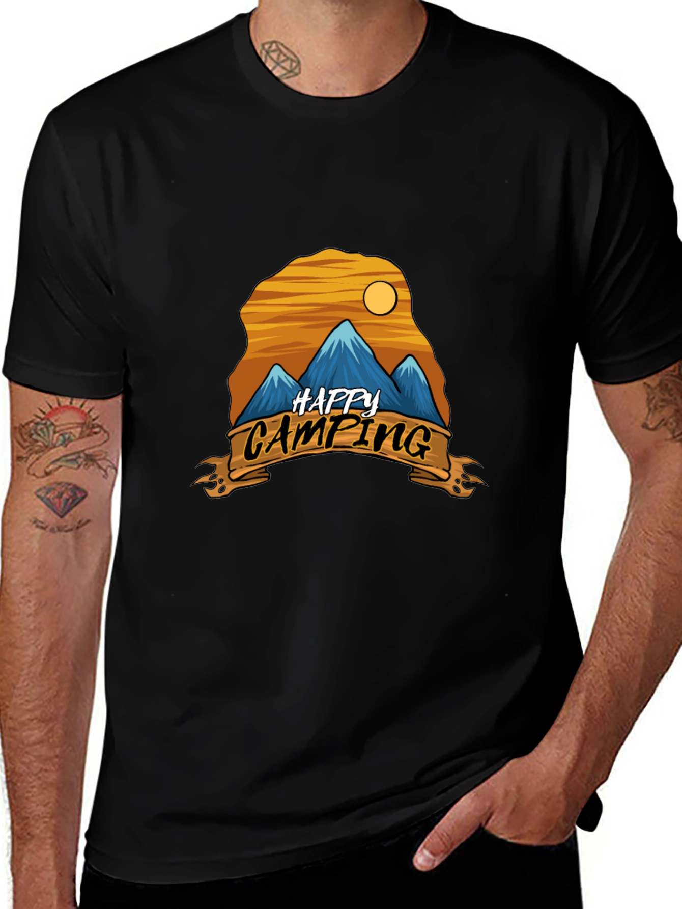Happy Camping Graphic Tee - Adventure Shirt