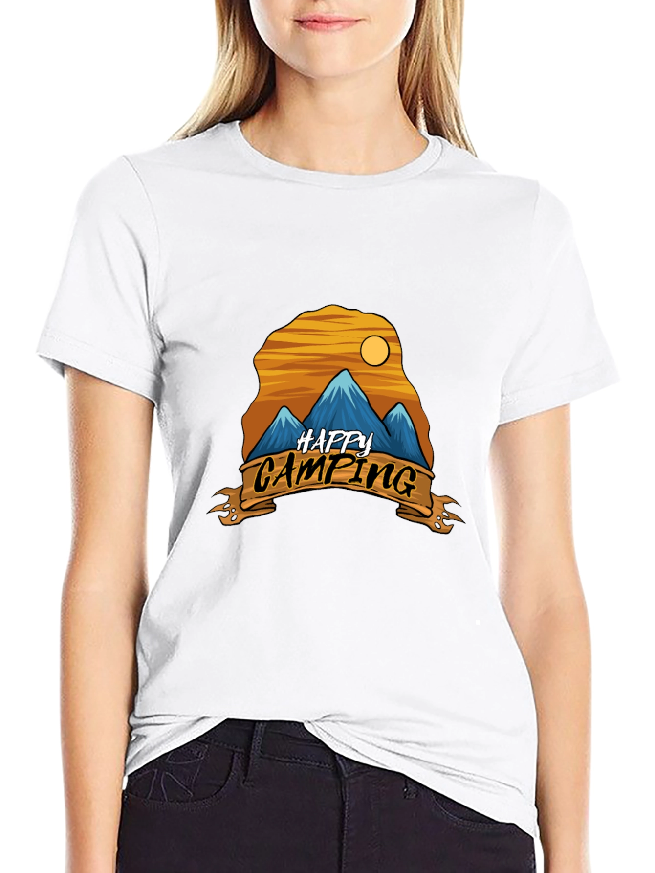 Happy Camping Graphic Tee - Adventure Shirt