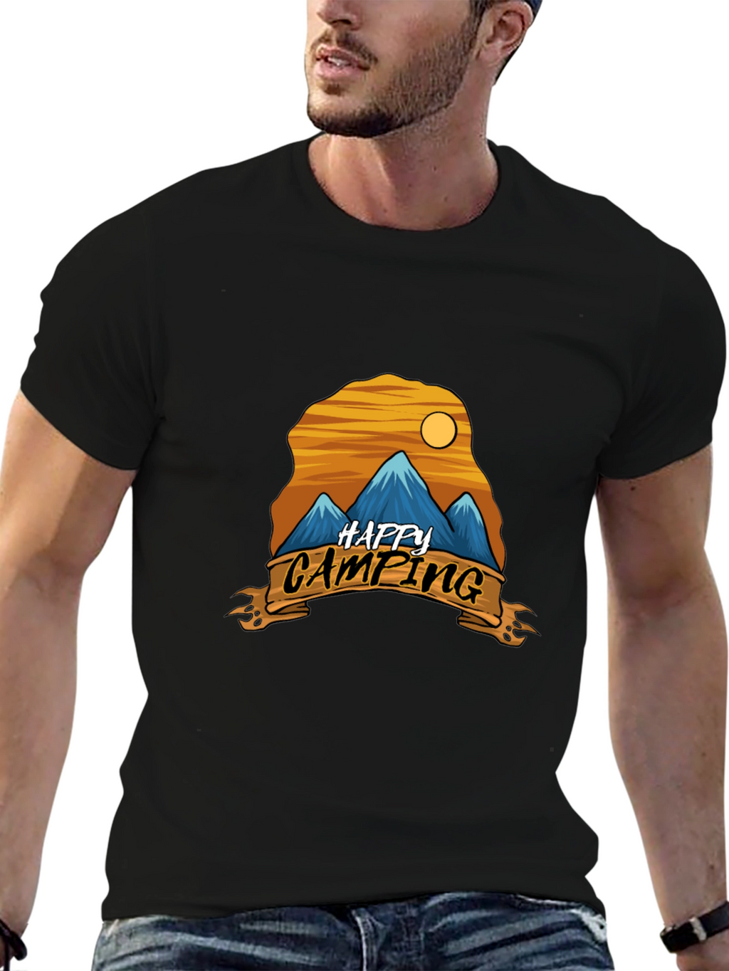 Happy Camping Graphic Tee - Adventure Shirt