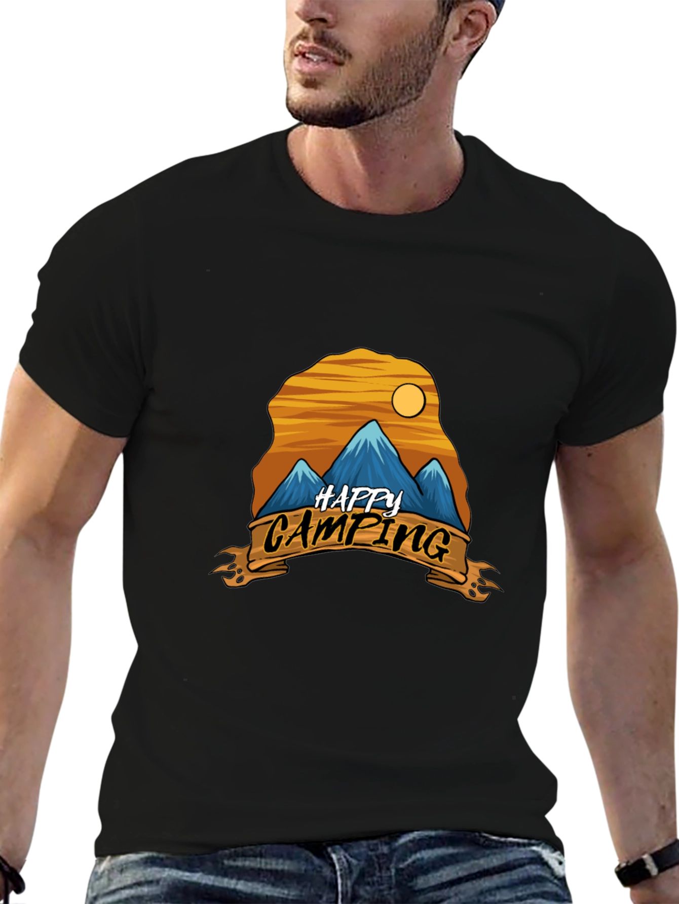 Happy Camping Graphic Tee - Adventure Shirt
