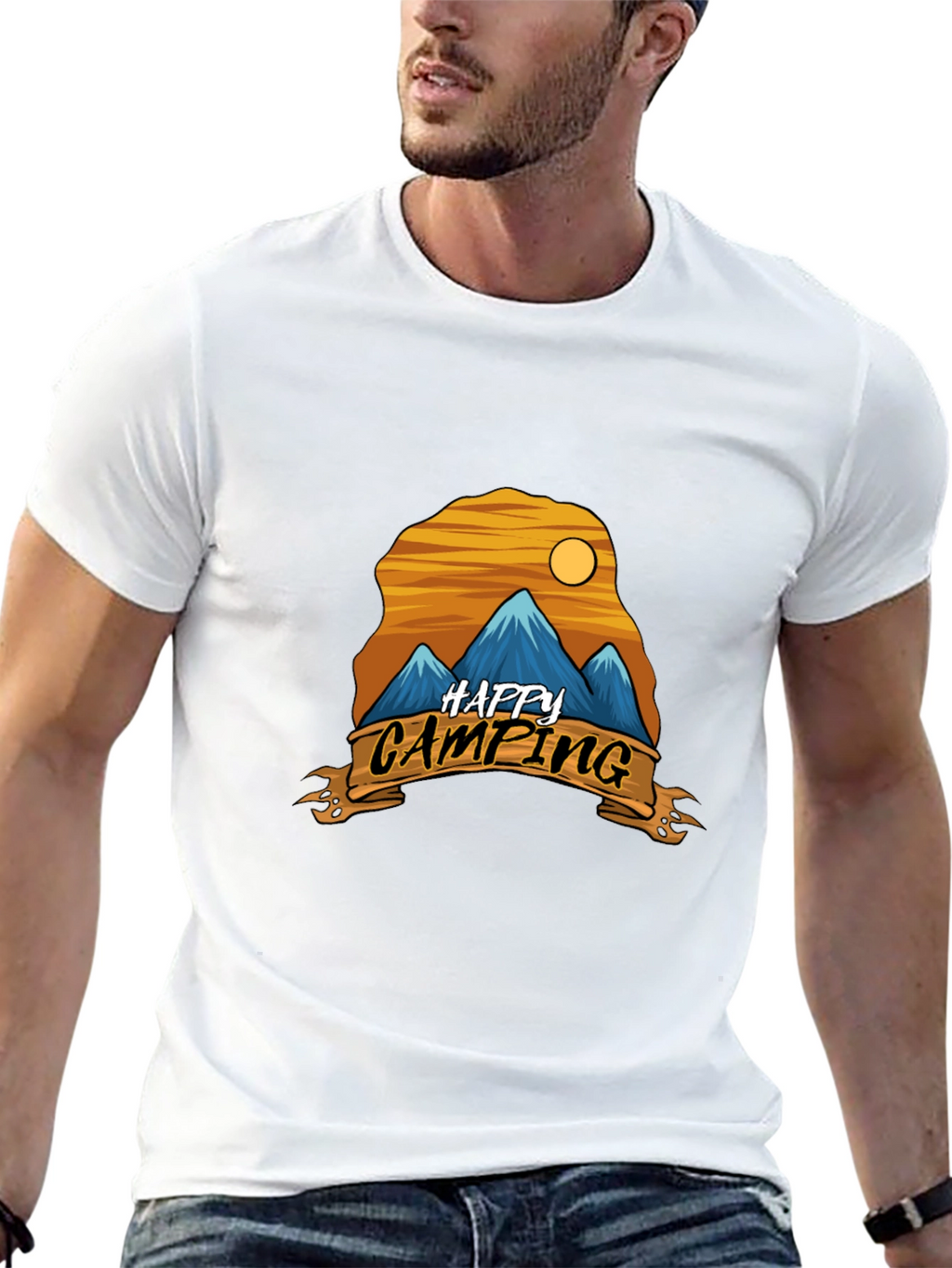 Happy Camping Graphic Tee - Adventure Shirt