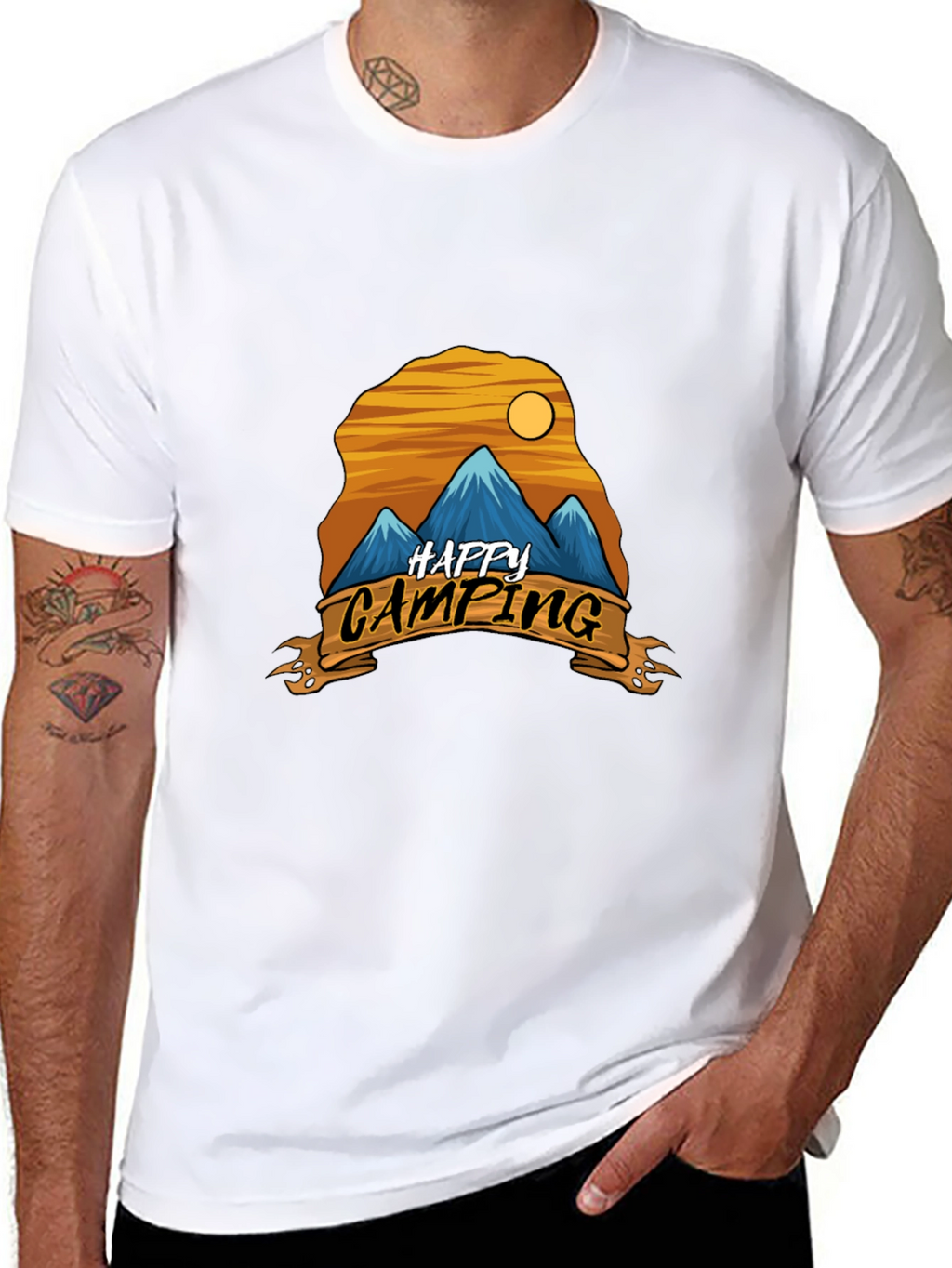 Happy Camping Graphic Tee - Adventure Shirt