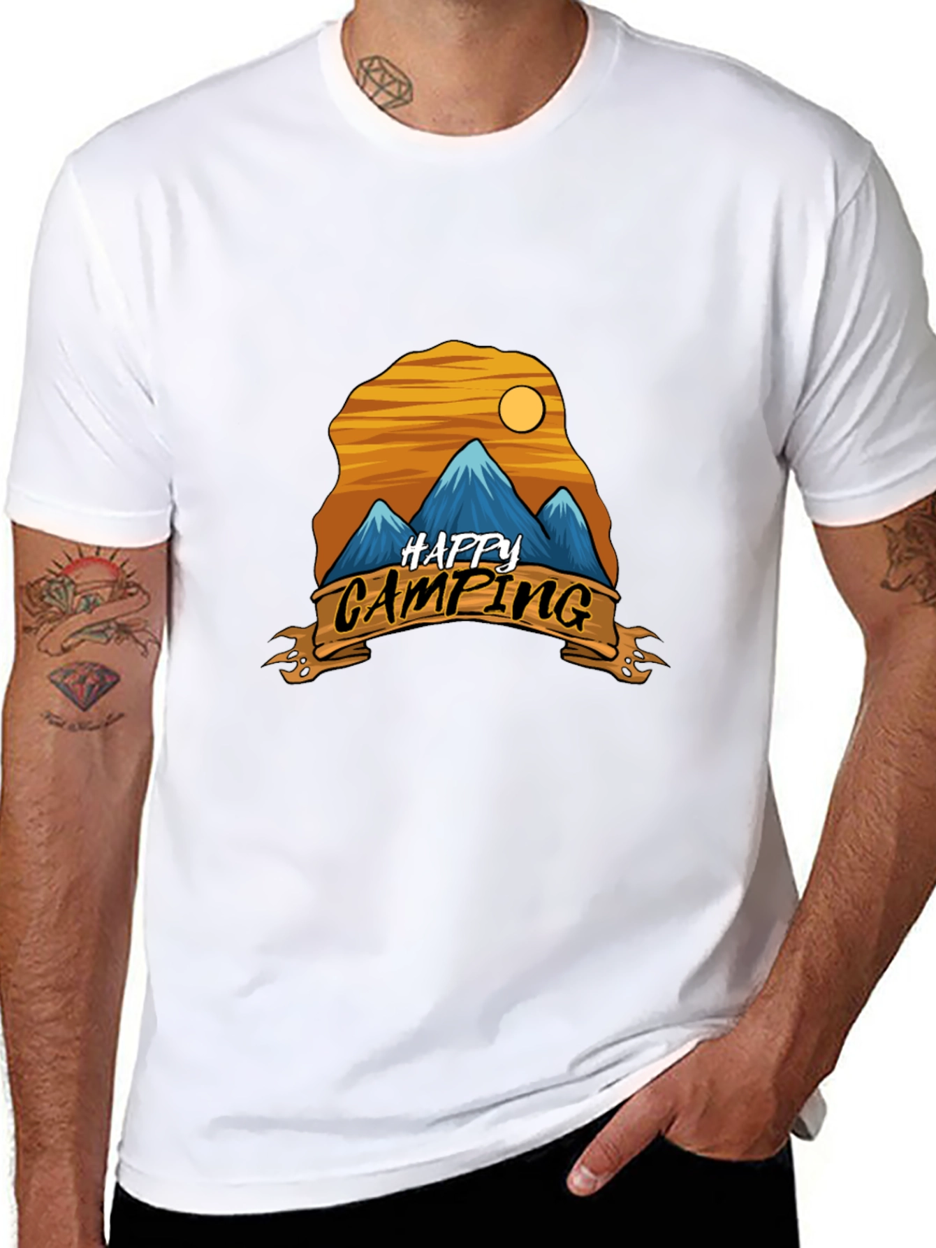 Happy Camping Graphic Tee - Adventure Shirt
