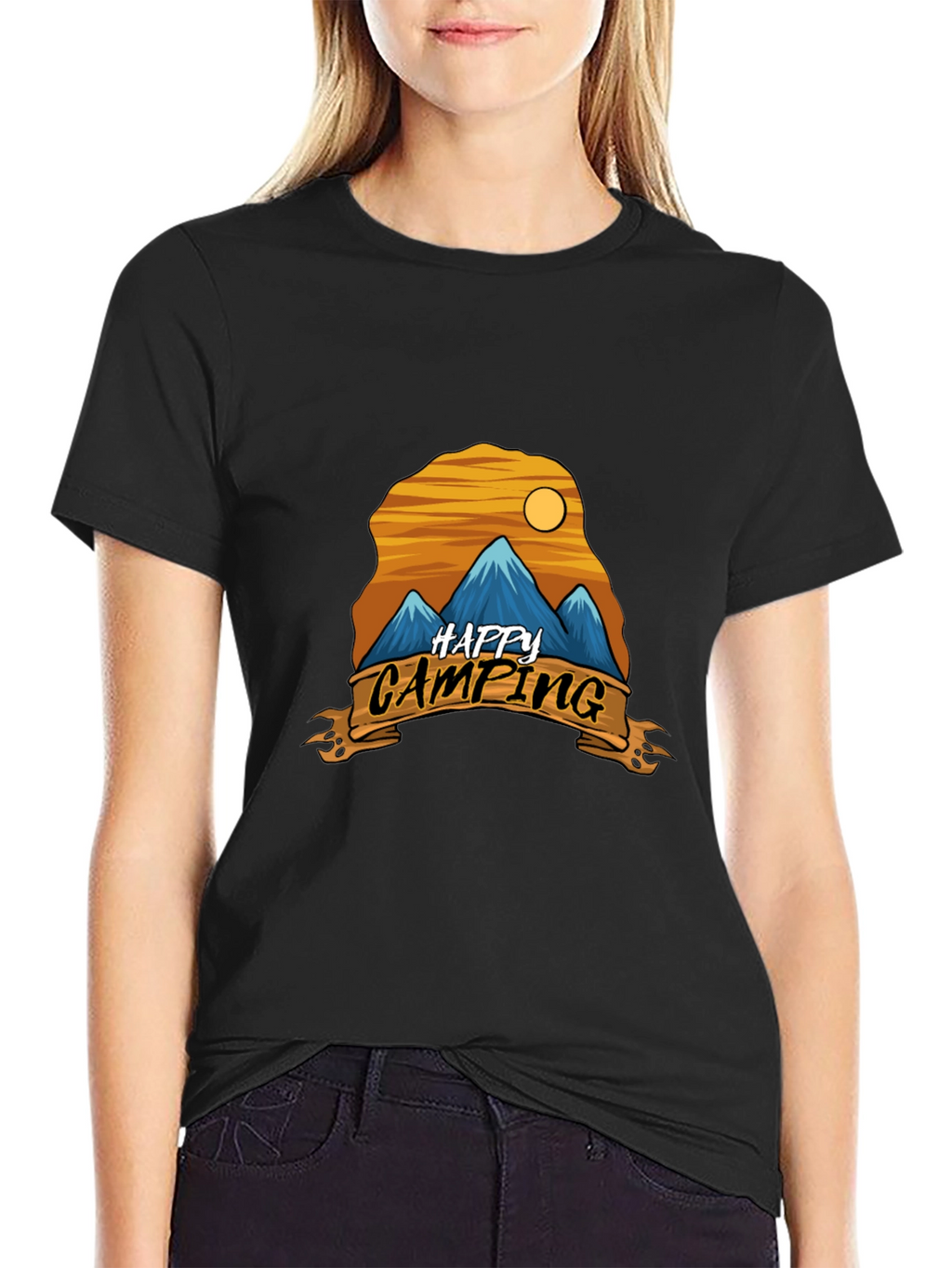 Happy Camping Graphic Tee - Adventure Shirt