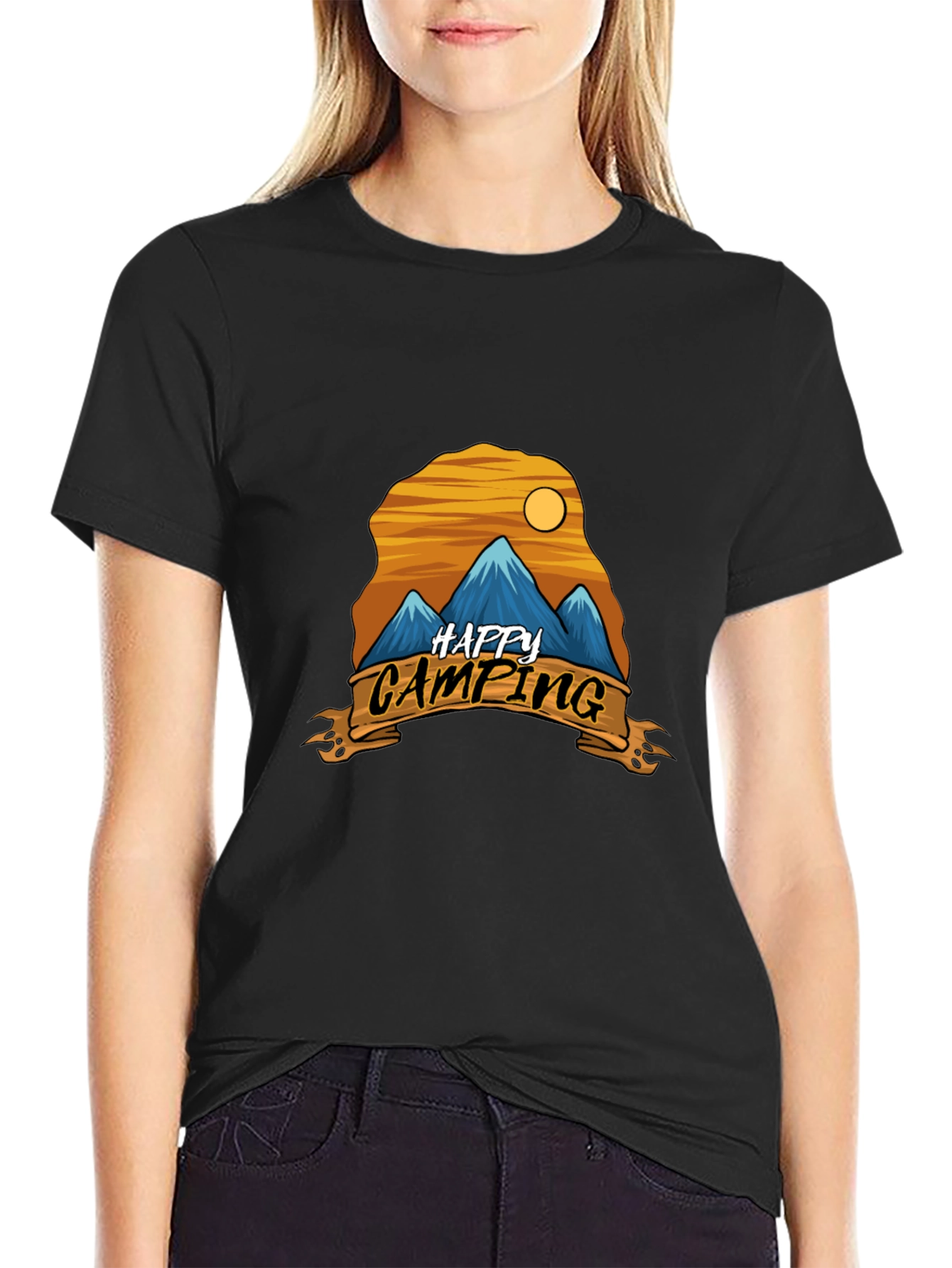 Happy Camping Graphic Tee - Adventure Shirt