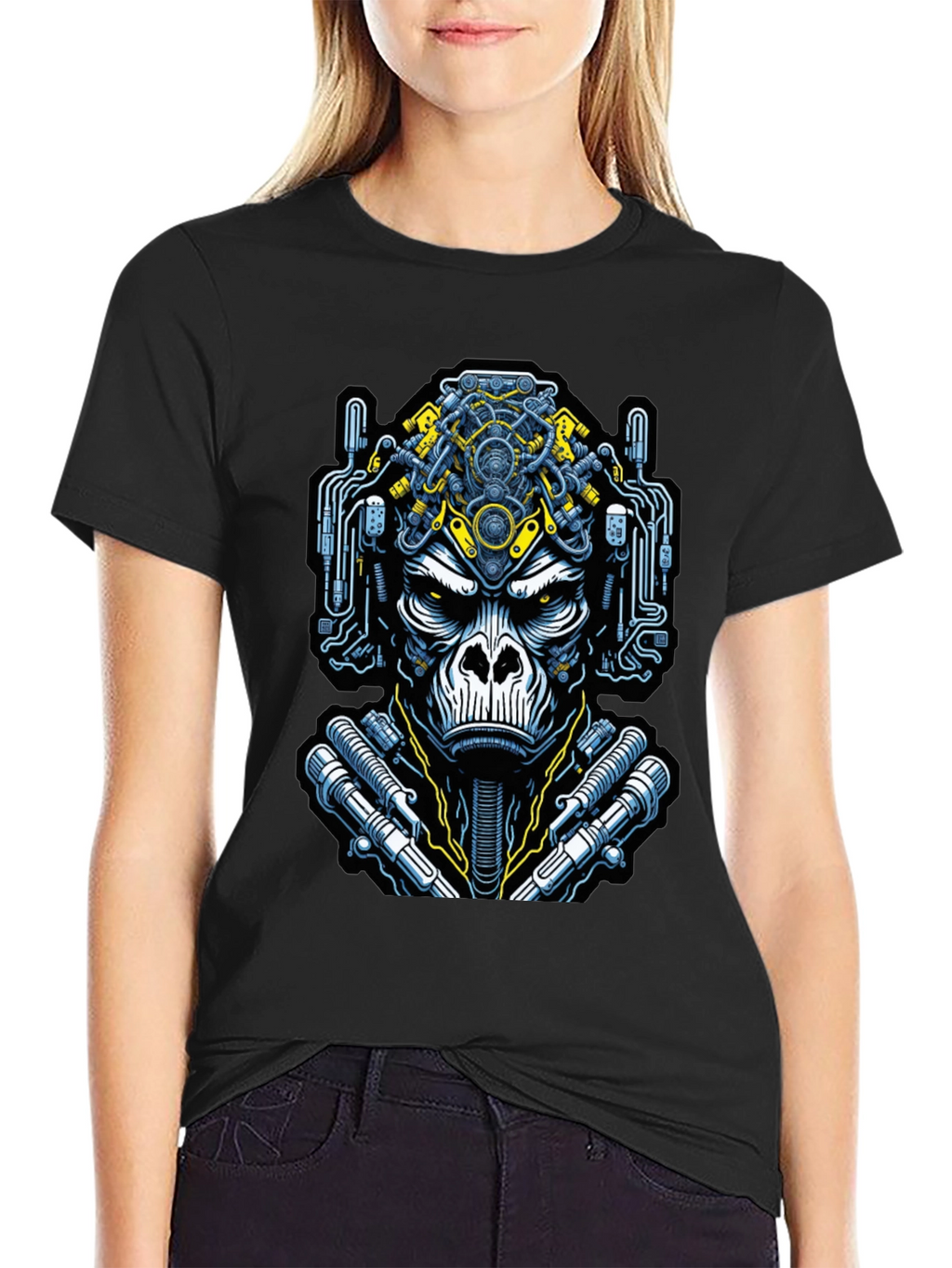 Cyber Gorilla Graphic Tee - Unique Style