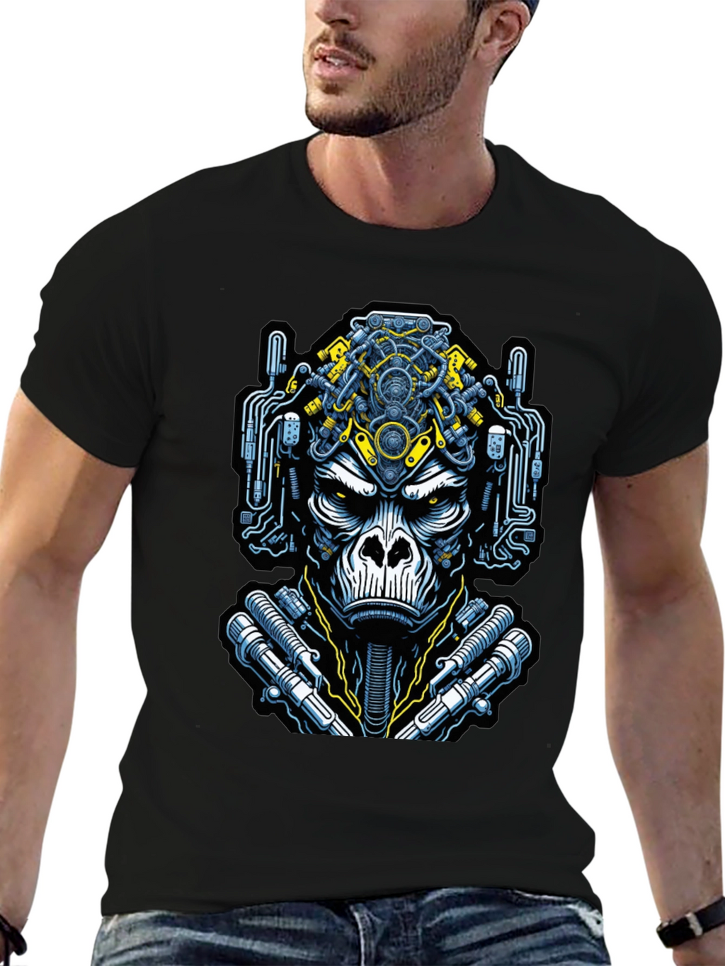 Cyber Gorilla Graphic Tee - Unique Style