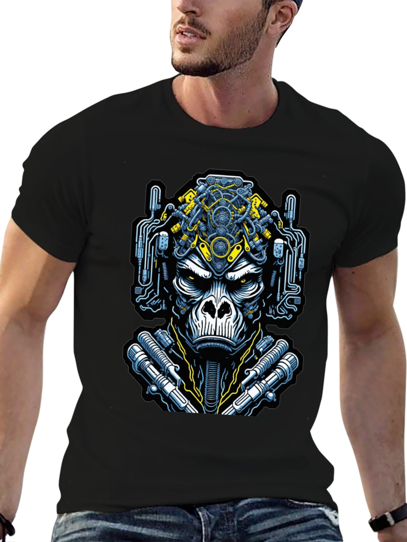 Cyber Gorilla Graphic Tee - Unique Style