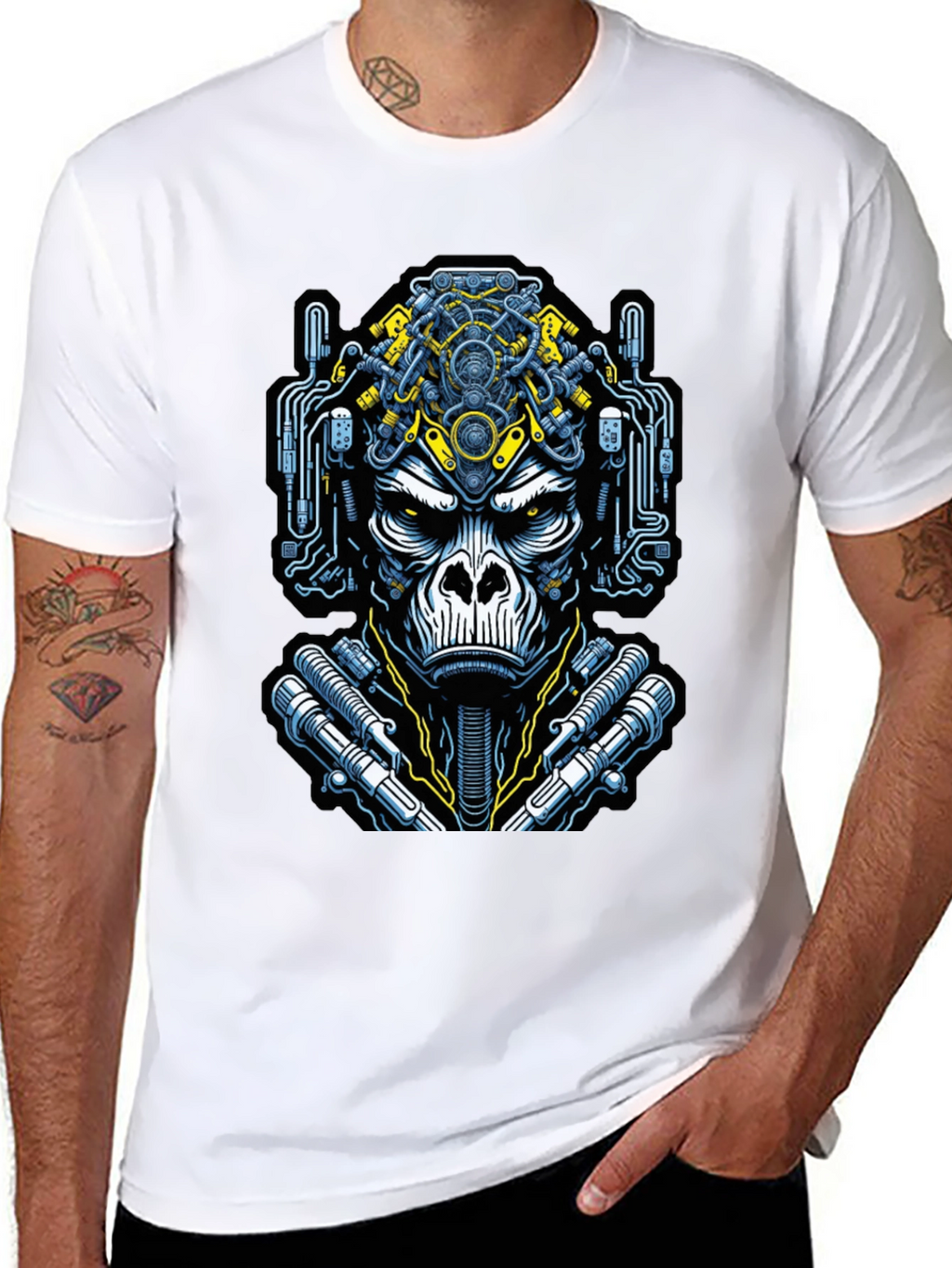 Cyber Gorilla Graphic Tee - Unique Style
