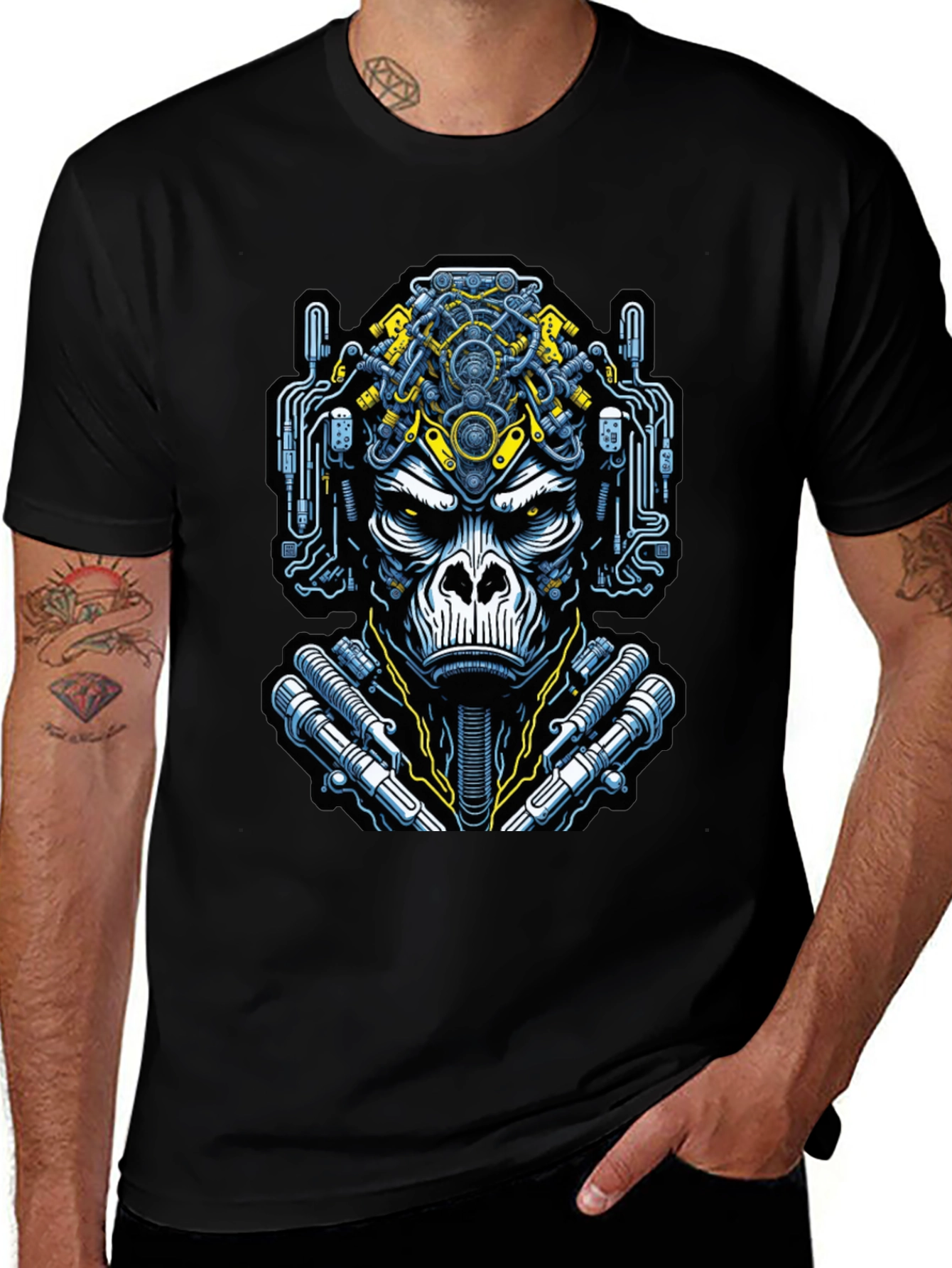 Cyber Gorilla Graphic Tee - Unique Style
