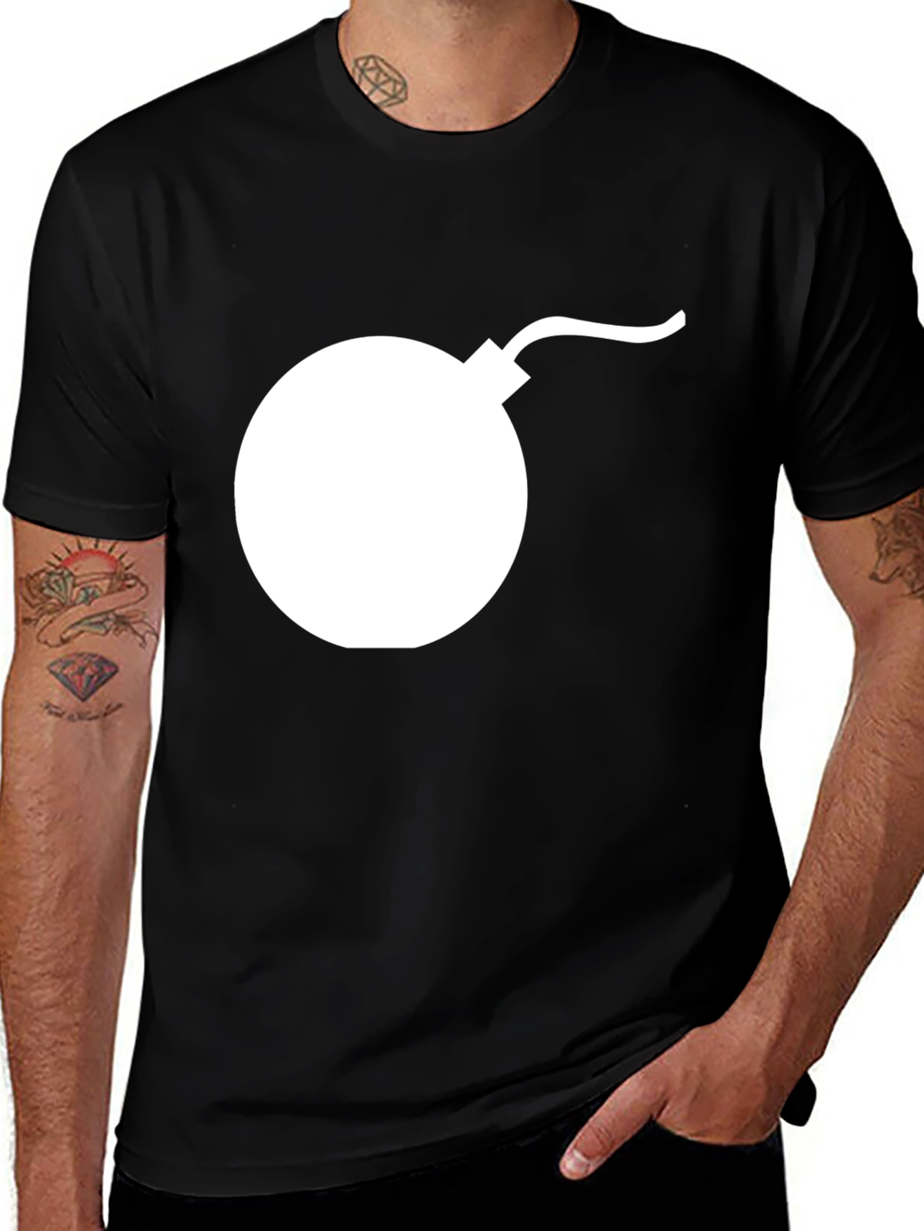 Bomb Graphic Black T-Shirt - Casual Style