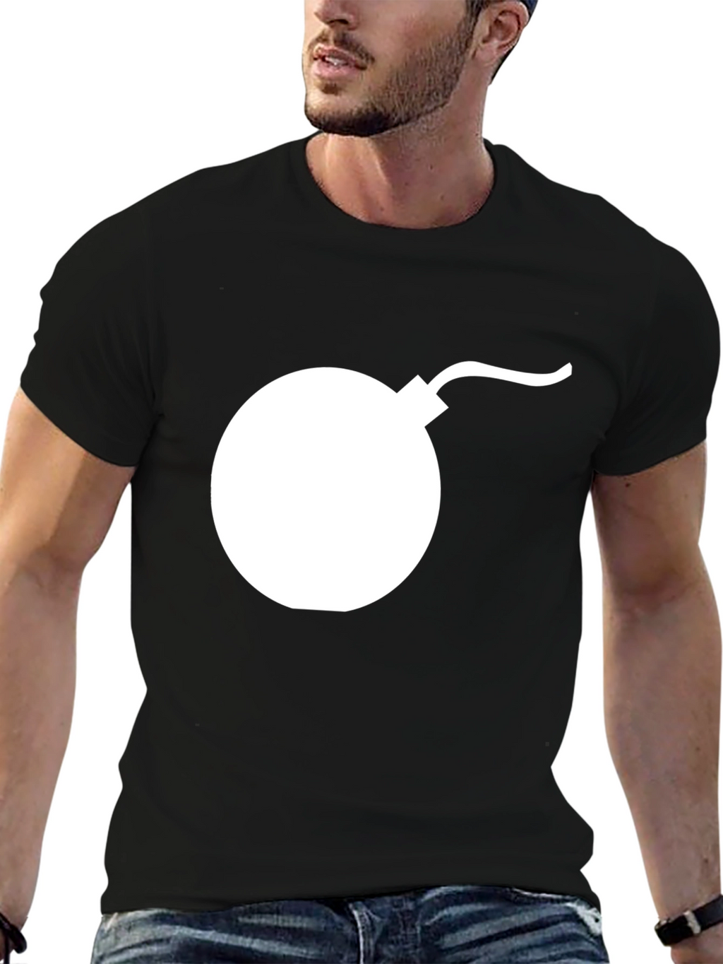 Bomb Graphic Black T-Shirt - Casual Style