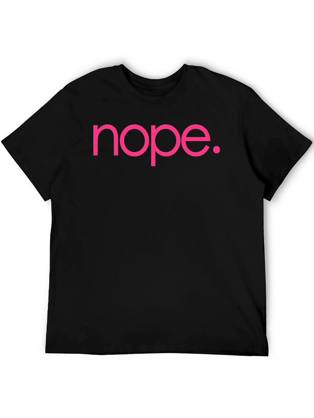 Nope Slogan Graphic Tee - Casual Cotton T-Shirt
