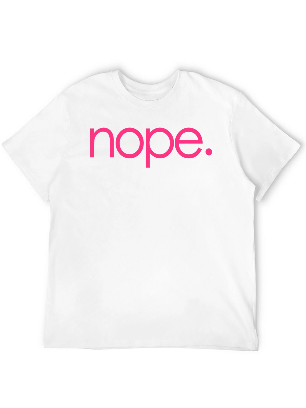 Nope Slogan Graphic Tee - Casual Cotton T-Shirt