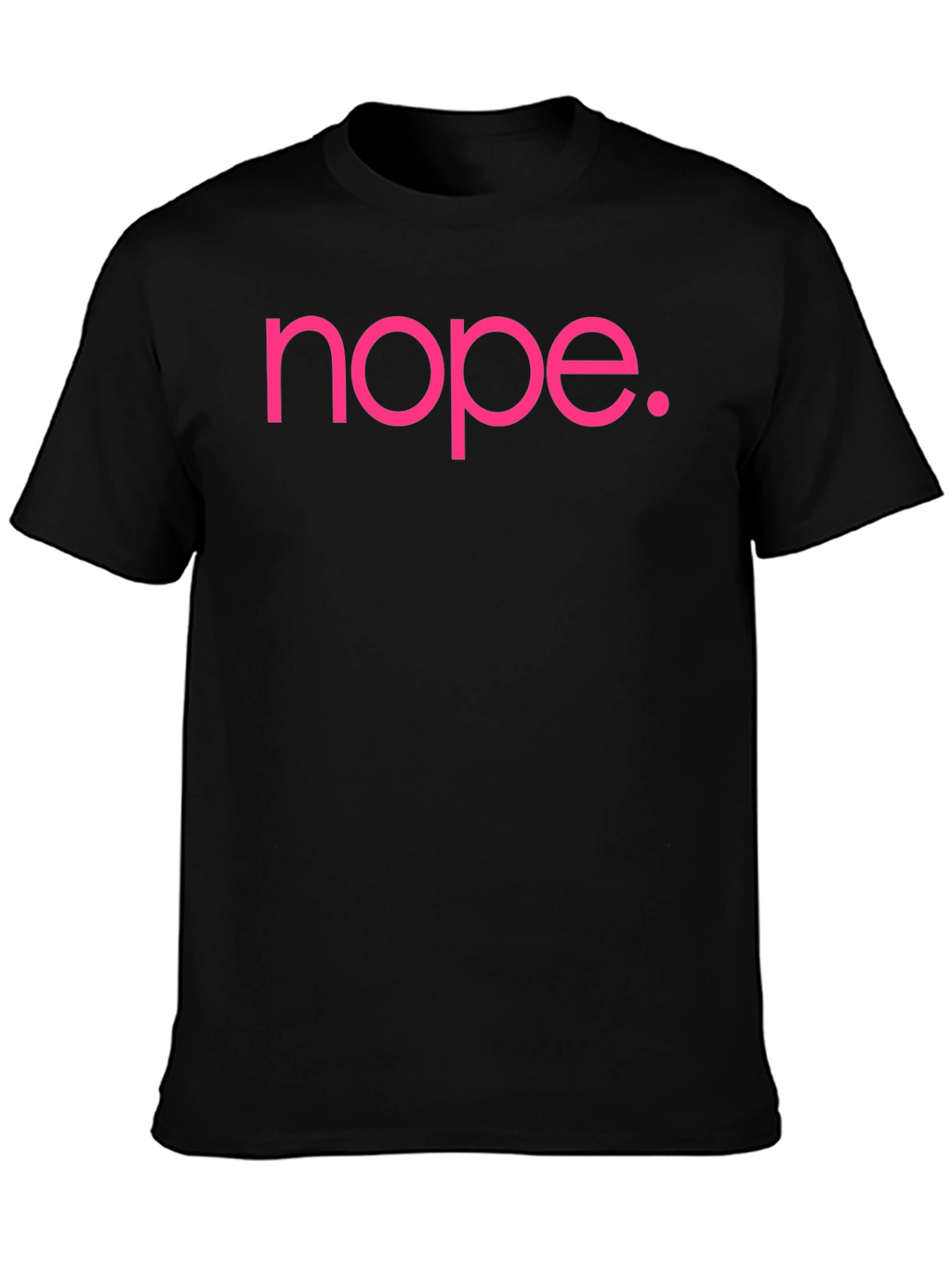 Nope Slogan Graphic Tee - Casual Cotton T-Shirt