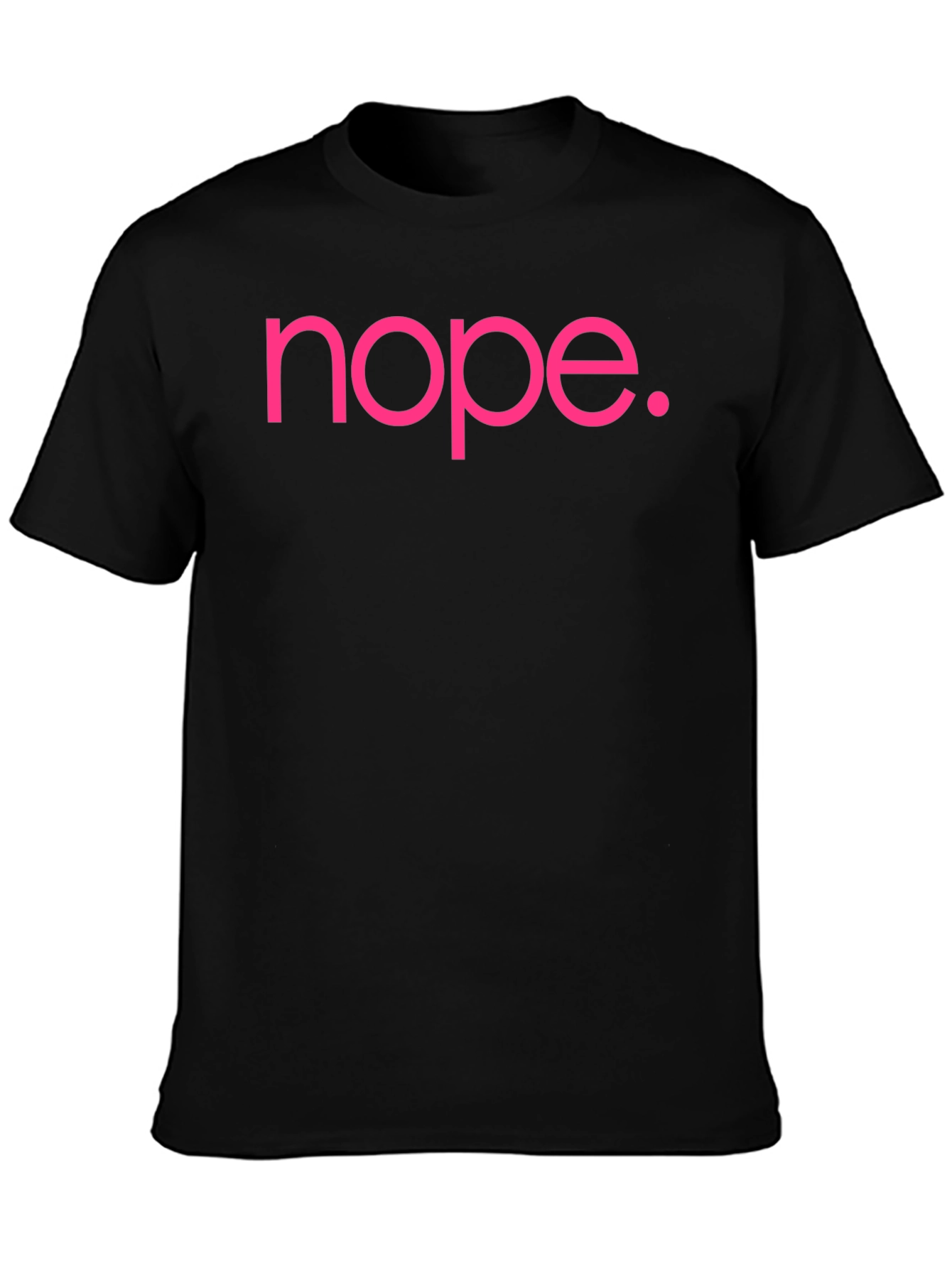 Nope Slogan Graphic Tee - Casual Cotton T-Shirt