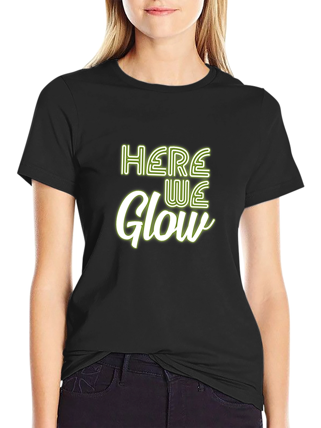Here We Glow Graphic Tee - Soft Cotton Blend