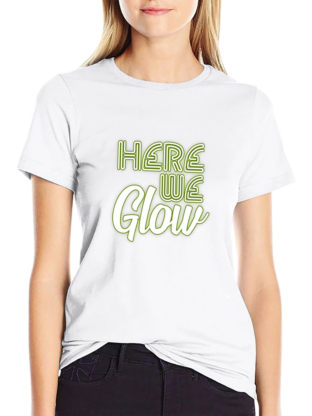 Here We Glow Graphic Tee - Soft Cotton Blend