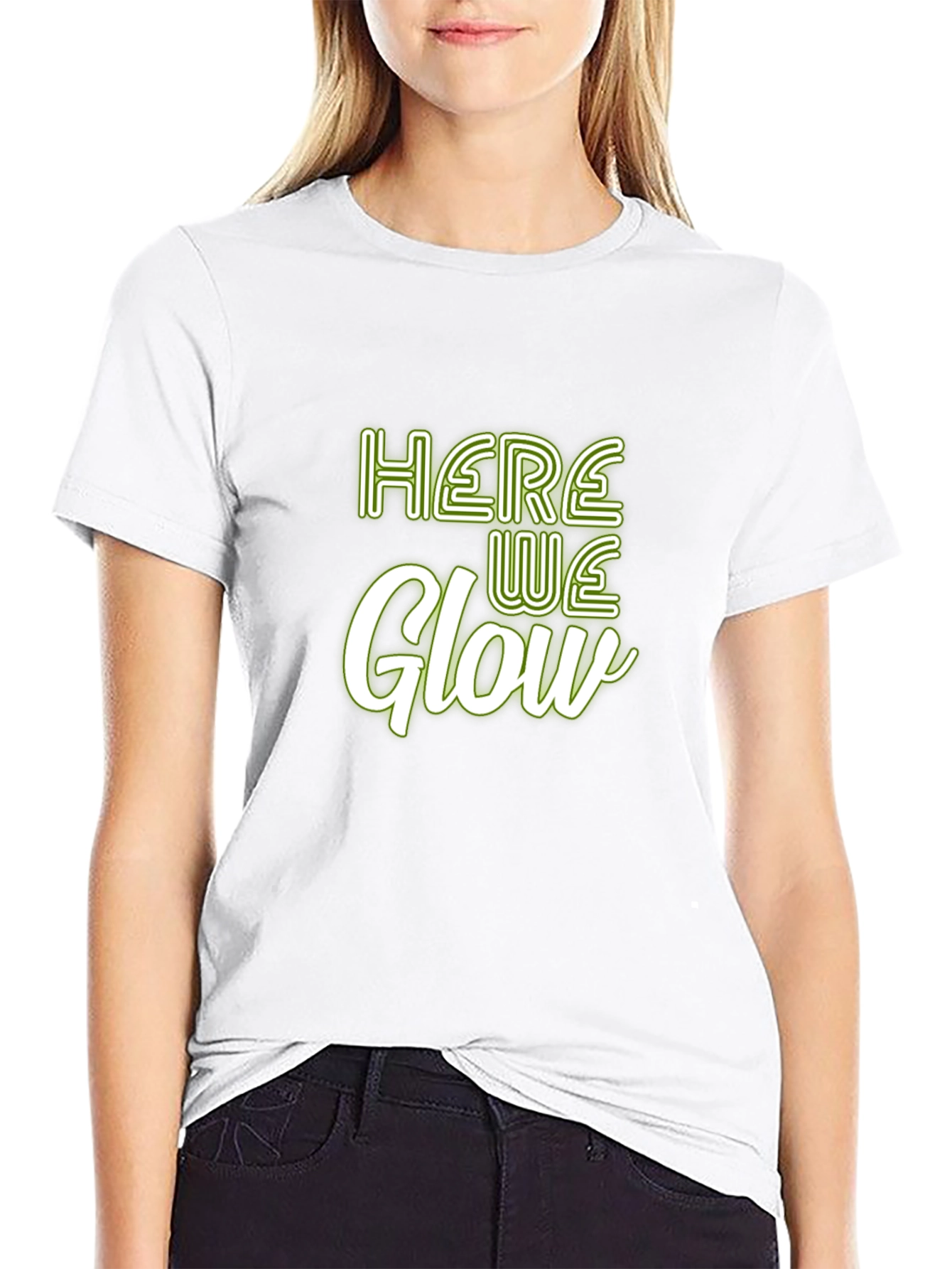 Here We Glow Graphic Tee - Soft Cotton Blend