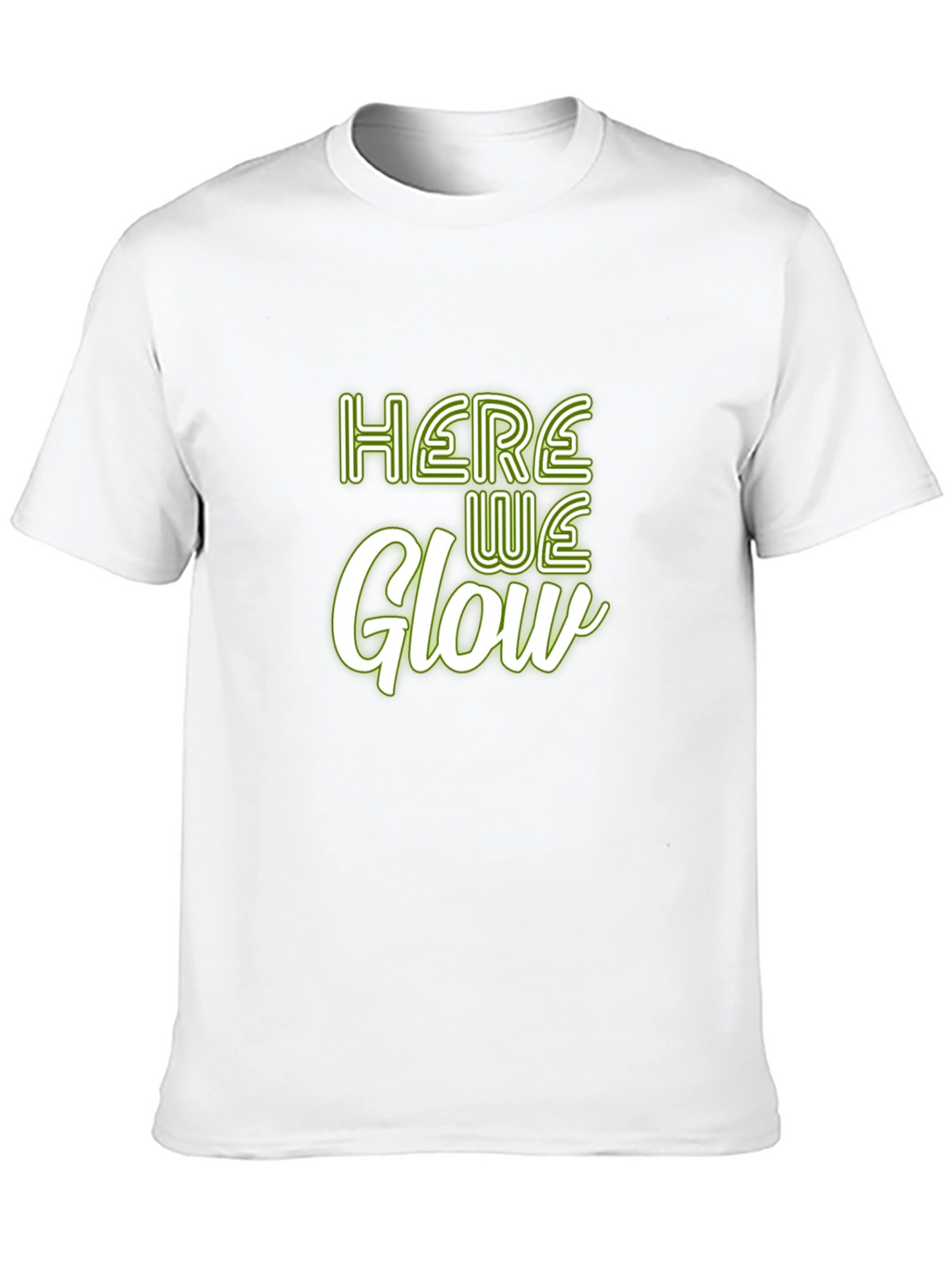 Here We Glow Graphic Tee - Soft Cotton Blend