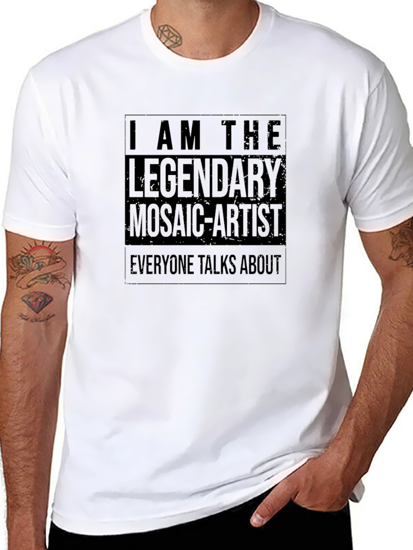 Legendary Mosaic Artist Graphic T-Shirt - Black