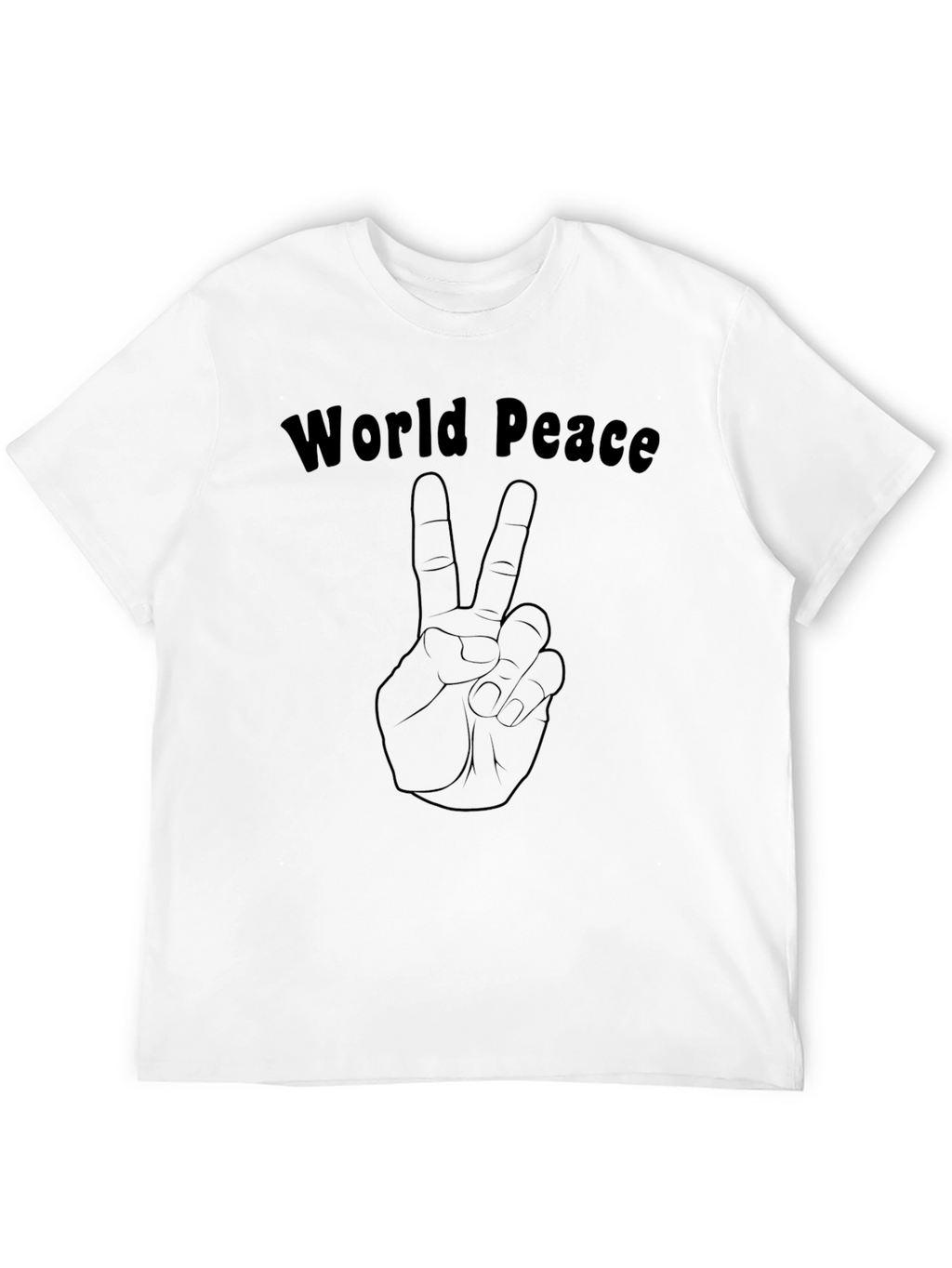 World Peace Graphic Tee - Black Cotton T-Shirt