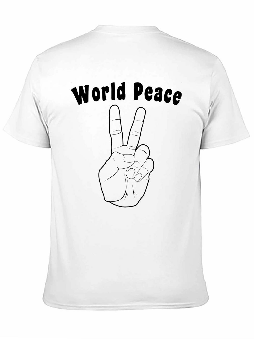 World Peace Graphic Tee - Black Cotton T-Shirt