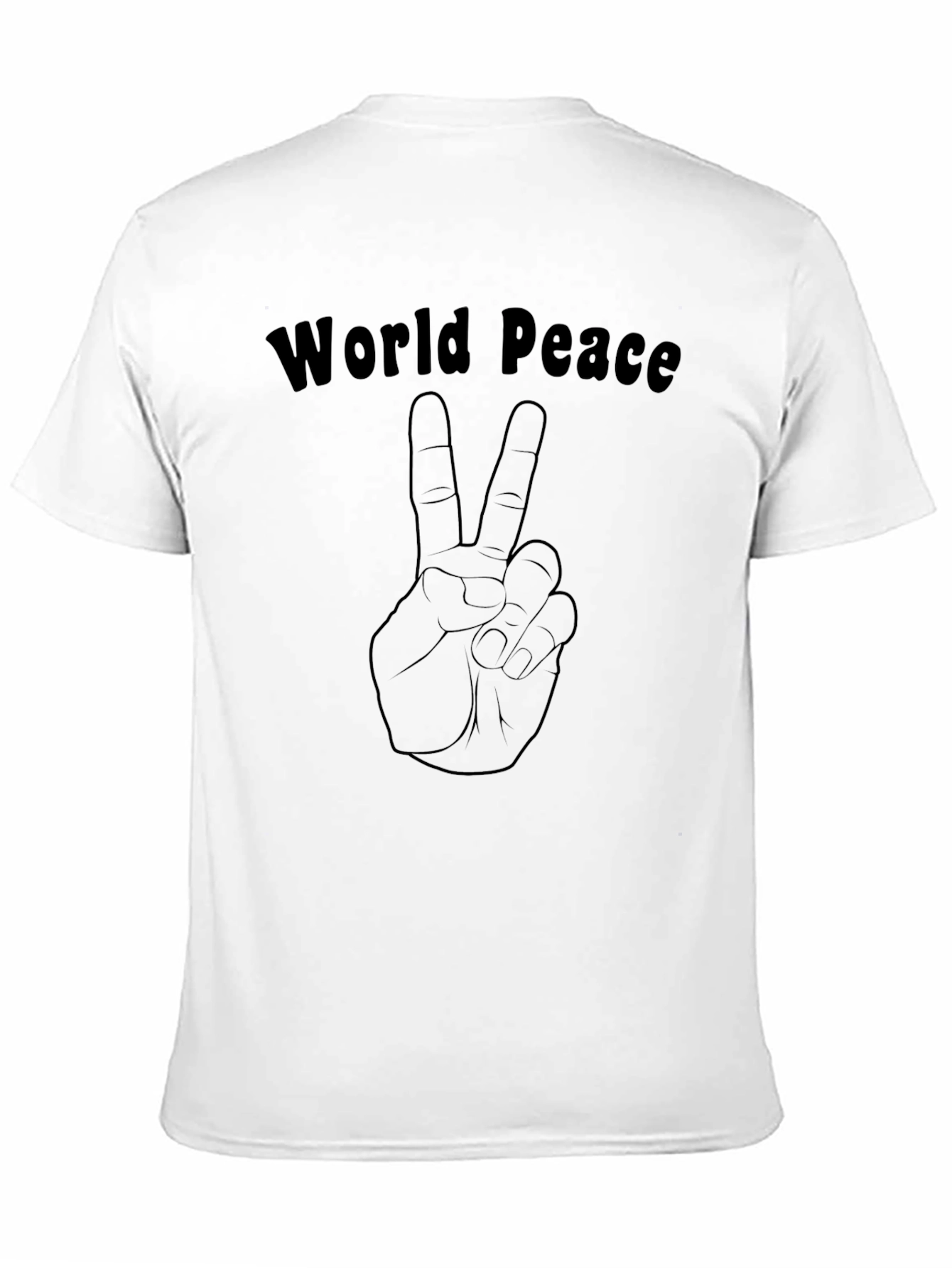 World Peace Graphic Tee - Black Cotton T-Shirt