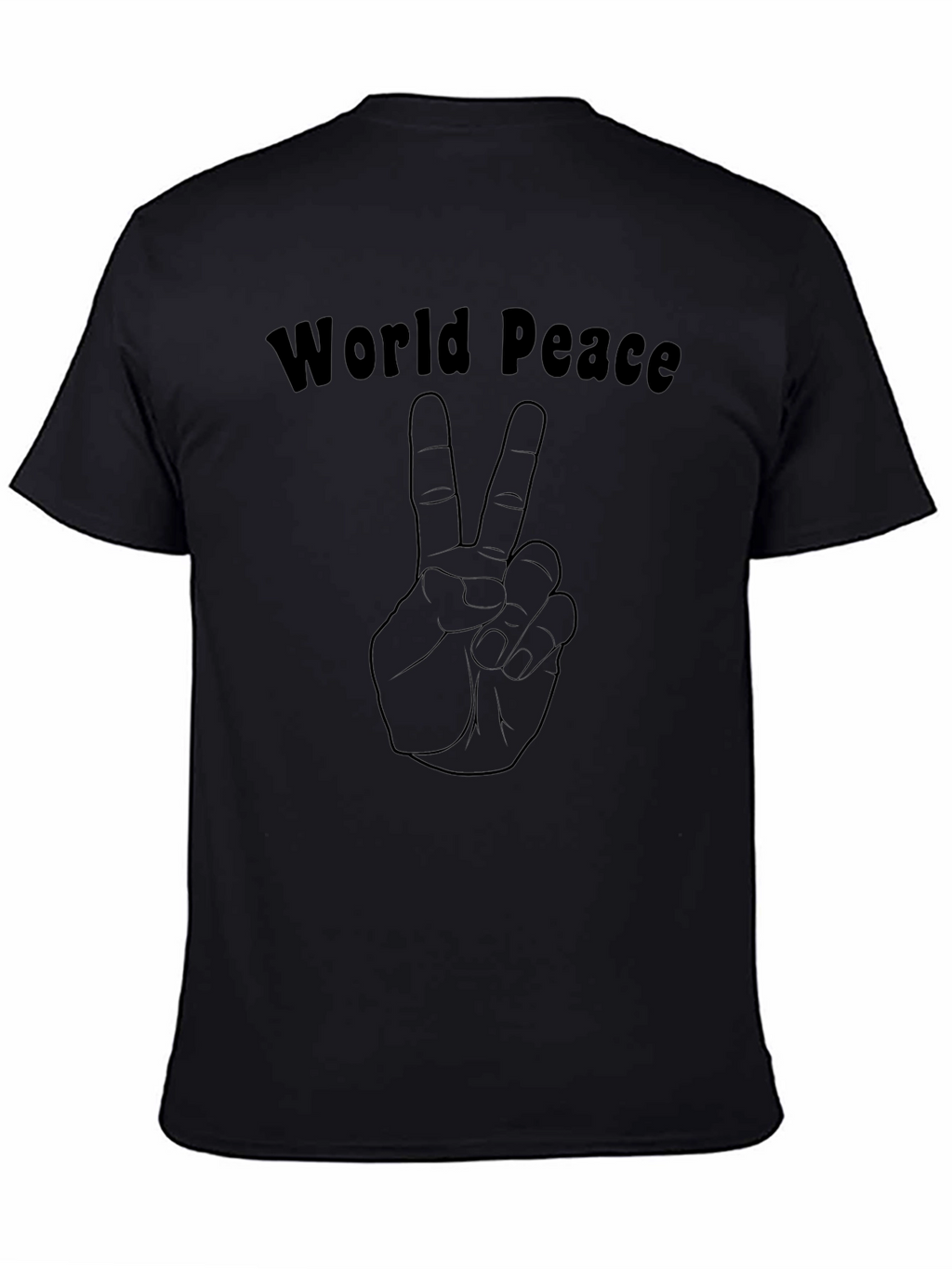 World Peace Graphic Tee - Black Cotton T-Shirt